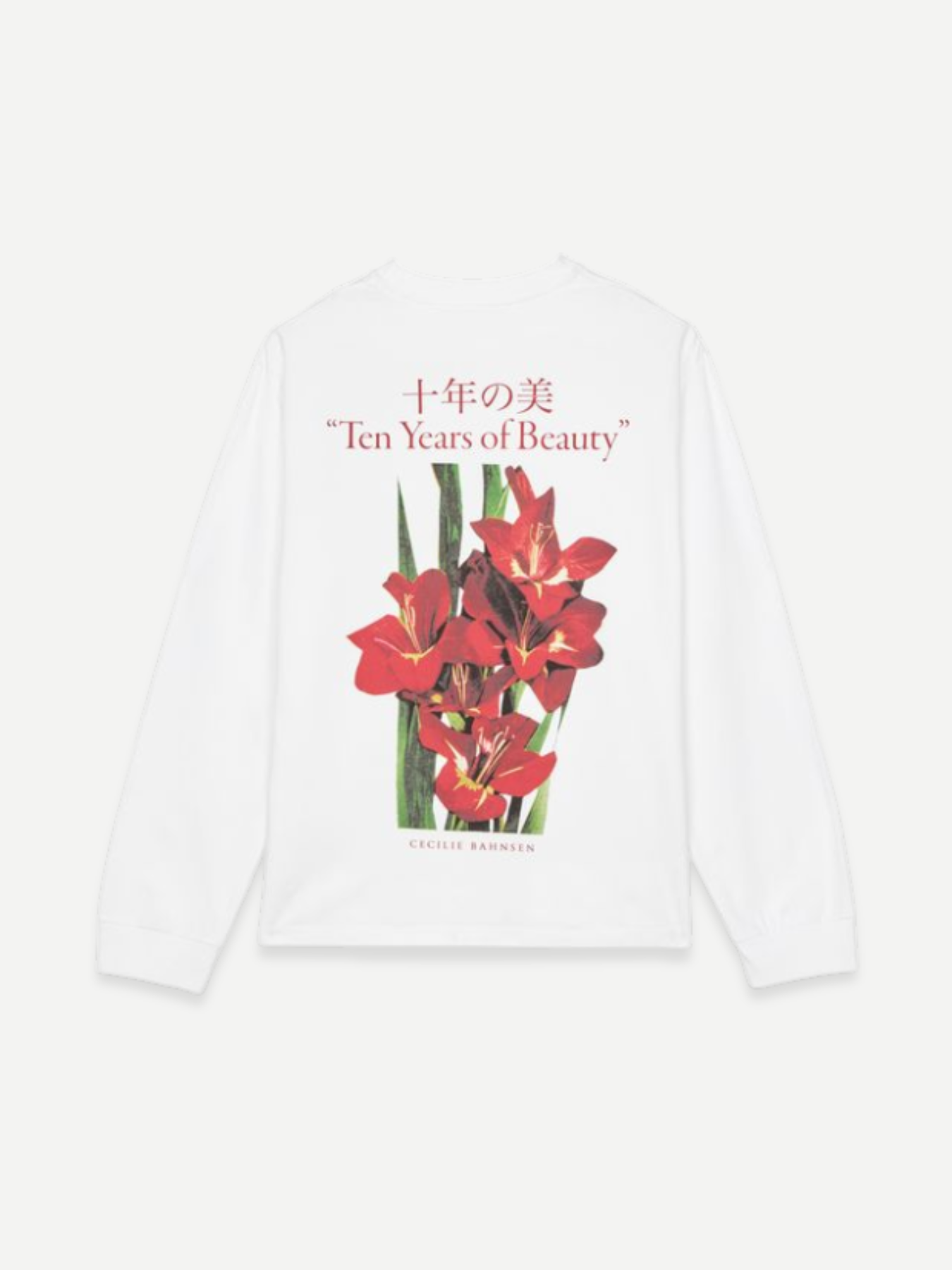 Cecilie Bahnsen-Lily T-Shirt - White/Red-Shirts-Boboli-Vancouver-Canada