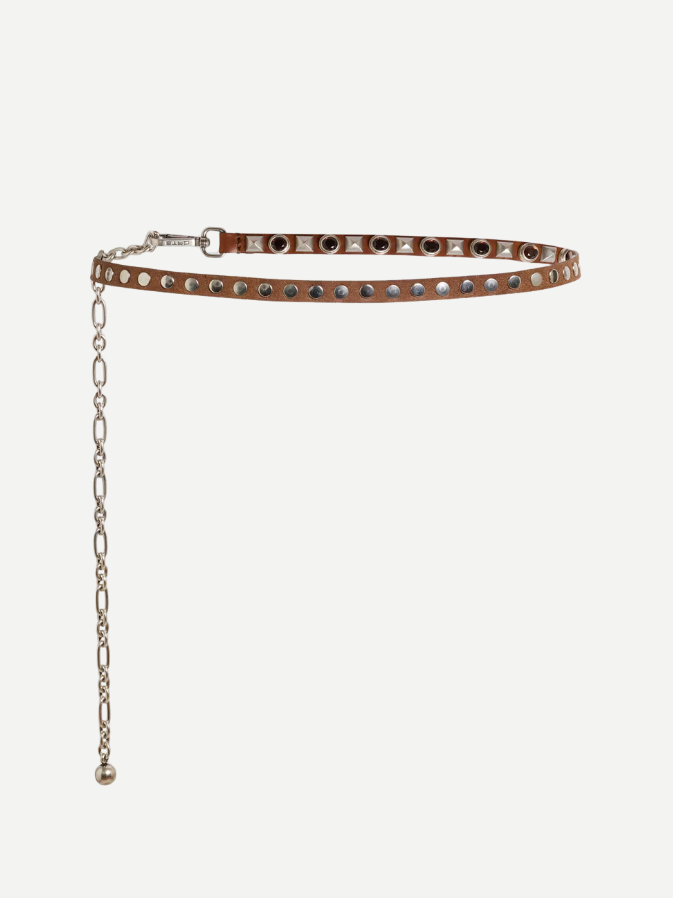 Etro-Studded Belt 1.5cm - Brown-Belts-Boboli-Vancouver-Canada