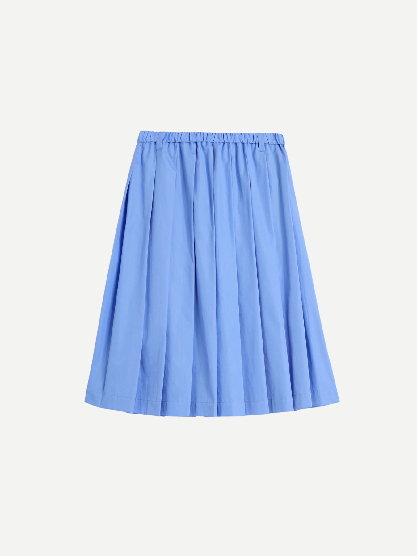 Aspesi-Pleated Cotton Poplin Skirt - Sky Blue-Skirts-Boboli-Vancouver-Canada