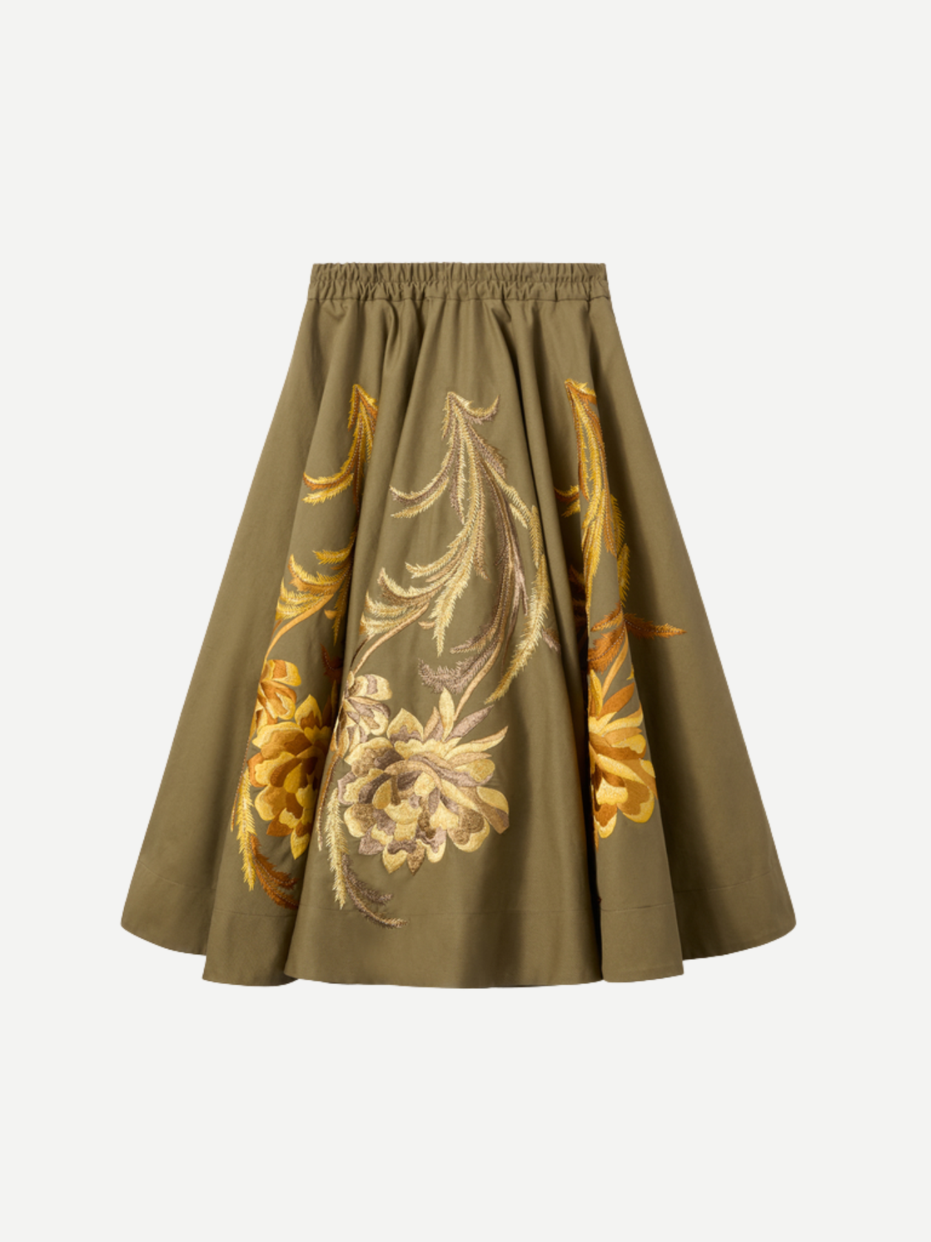 La DoubleJ-Ballerina Skirt Embroidered - Khaki-Skirts-Boboli-Vancouver-Canada