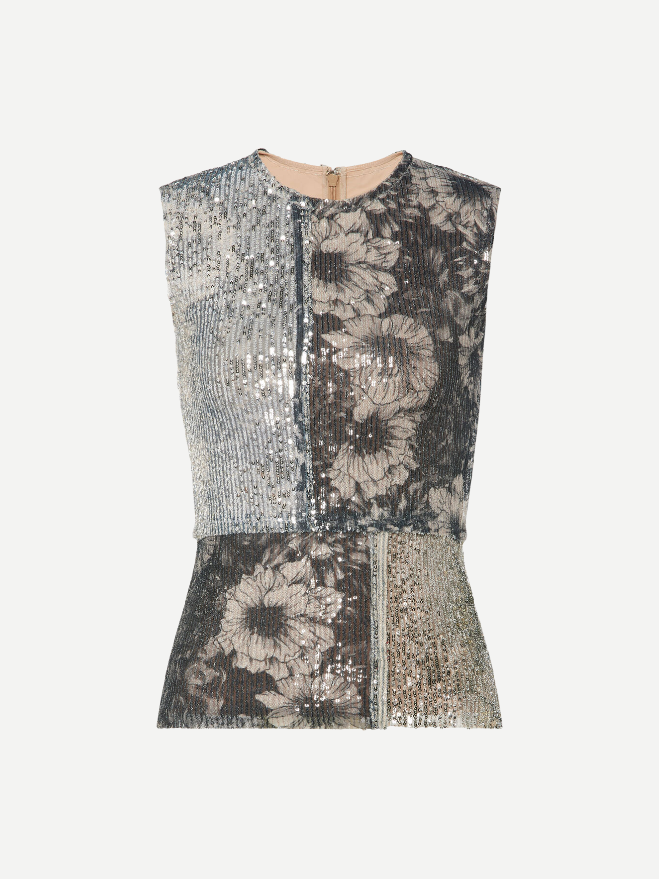 Maison Margiela-Sequin Floral Top - Dark Floral-Blouses-Boboli-Vancouver-Canada
