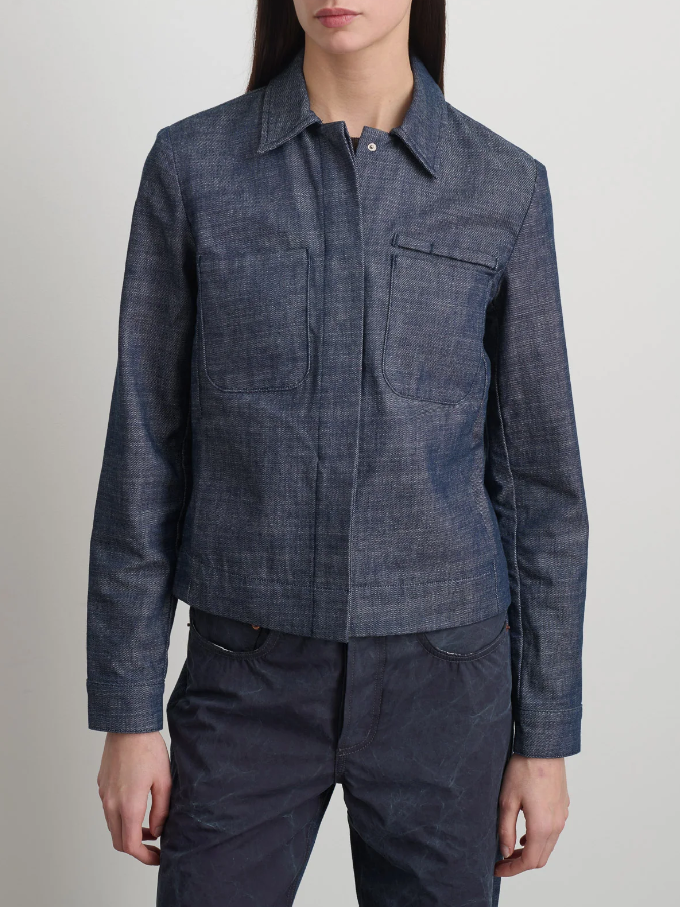 B Sides-Denim Shirt Jacket - Indigo Rinse-Jackets-Boboli-Vancouver-Canada