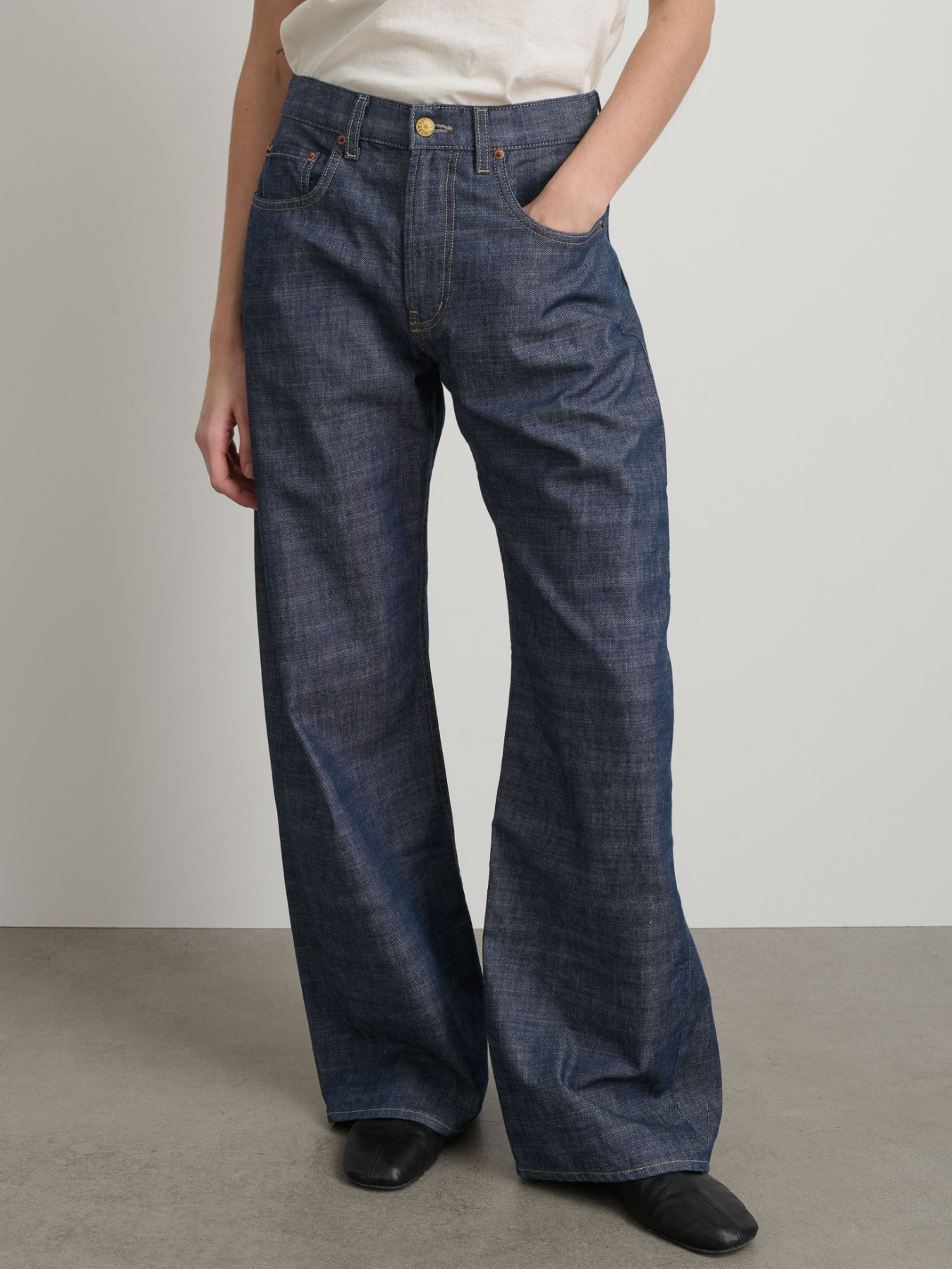 B Sides-Floppy Jean - Indigo Rinse-Pants-Boboli-Vancouver-Canada