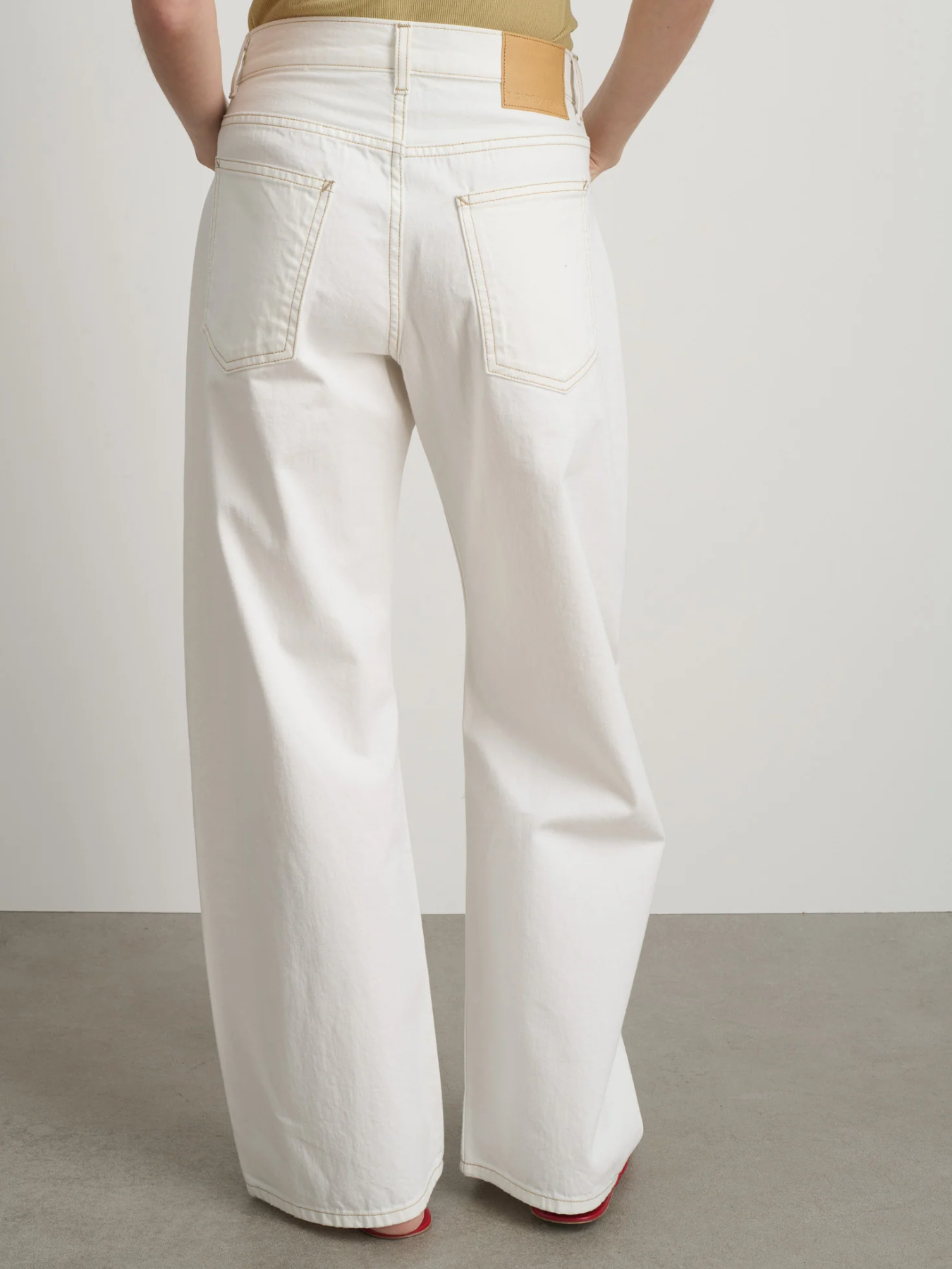 B Sides-Floppy Jean - Chalk White-Pants-Boboli-Vancouver-Canada