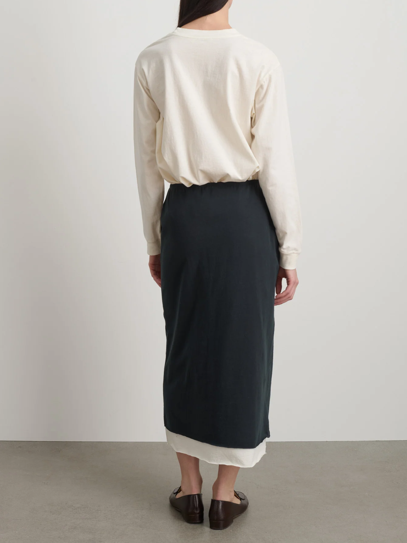B Sides-Slip Skirt - Faded BlackOyster Overdye-Skirts-Boboli-Vancouver-Canada