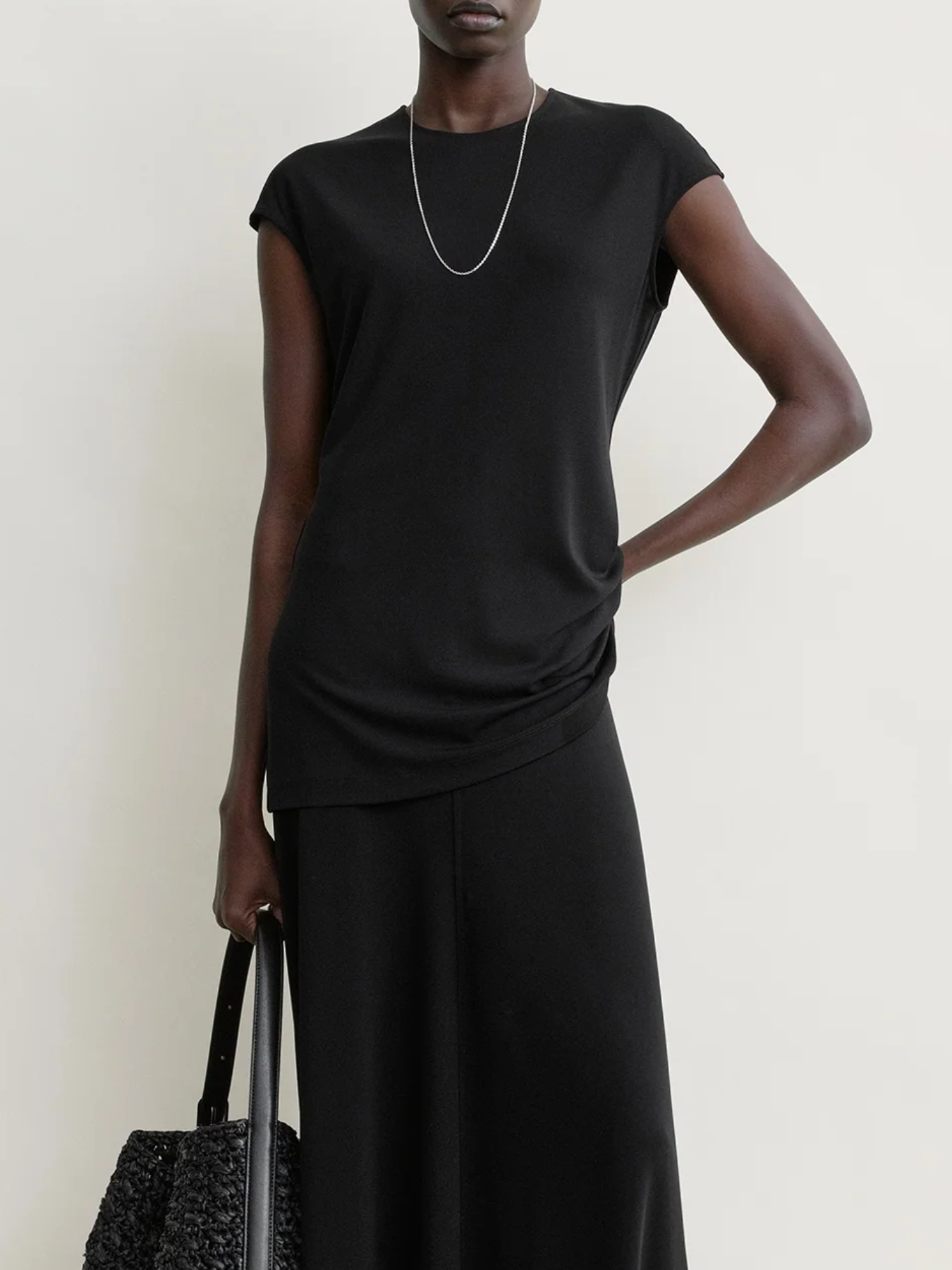 Toteme-Everyday Top - Black-Tops-Boboli-Vancouver-Canada