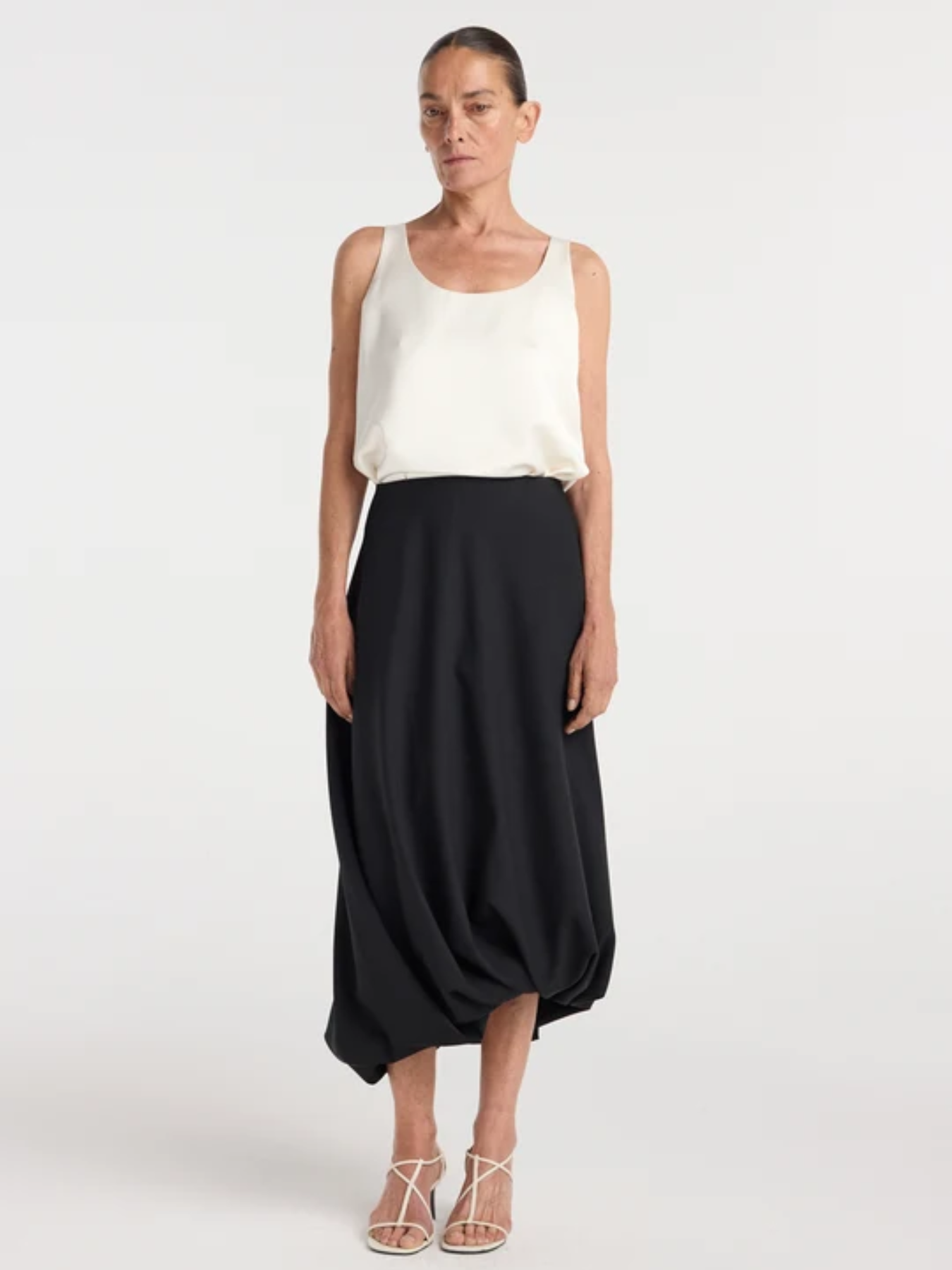 Róhe-Twisted Skirt - Black-Skirts-Boboli-Vancouver-Canada