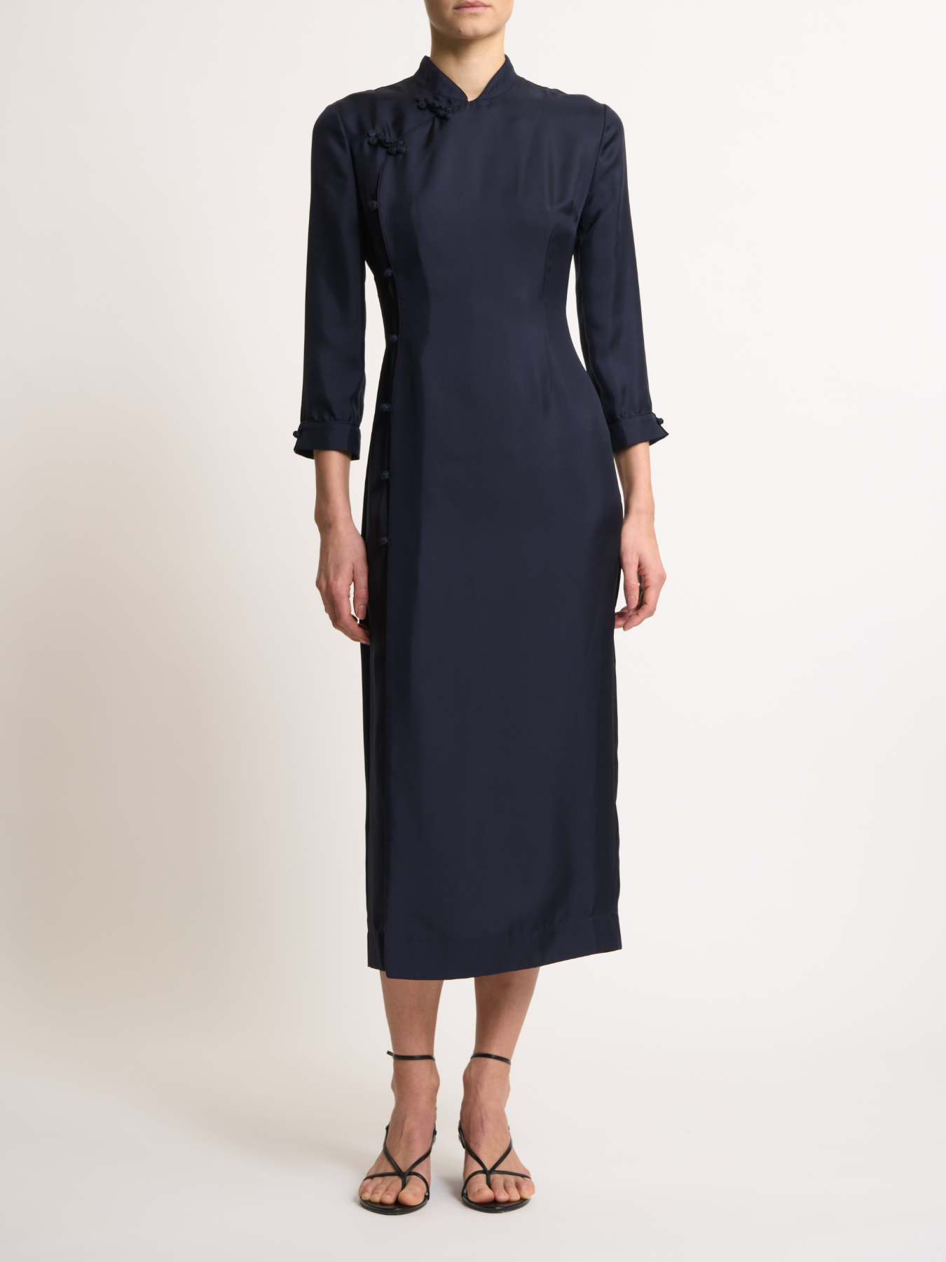 Róhe-Pankou Closure Silk Dress - Night-Dresses-Boboli-Vancouver-Canada