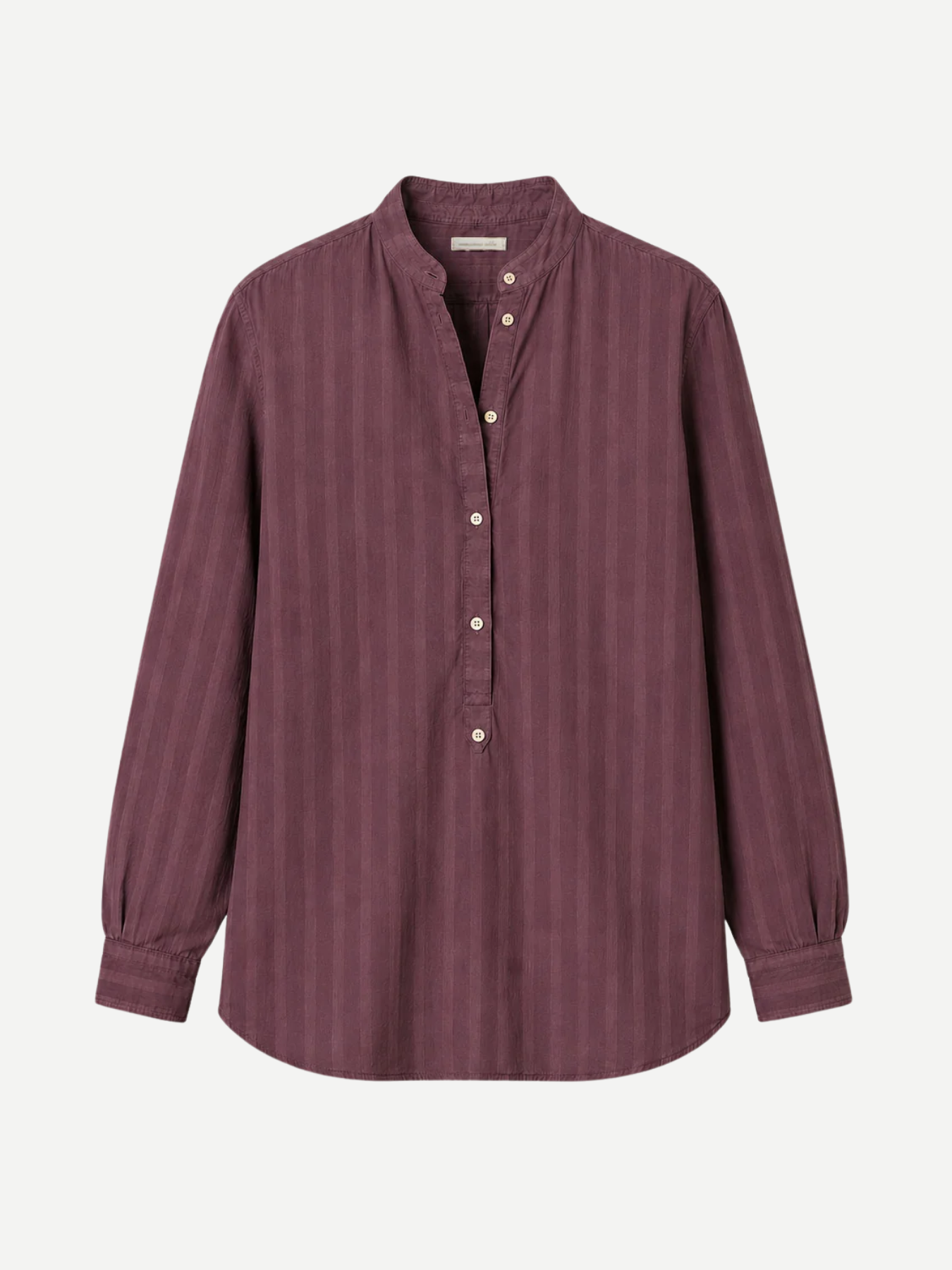 Massimo Alba-Leontine Grandad Collar - Mop Btn Shirt - Rose Brown-Shirts-Boboli-Vancouver-Canada