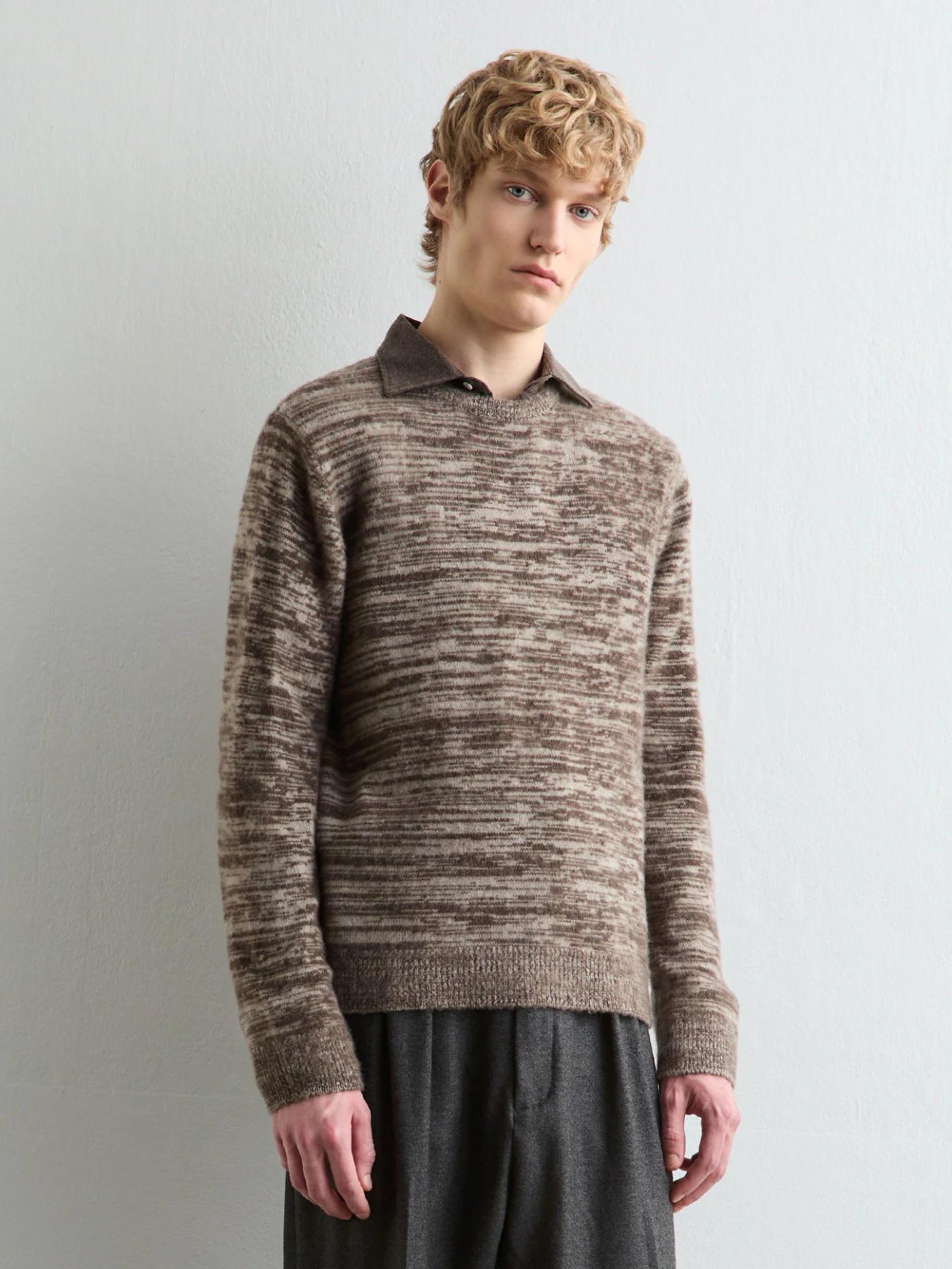 Massimo Alba-Kane Wool Sweater - Chicory Coffee-Sweaters-Boboli-Vancouver-Canada