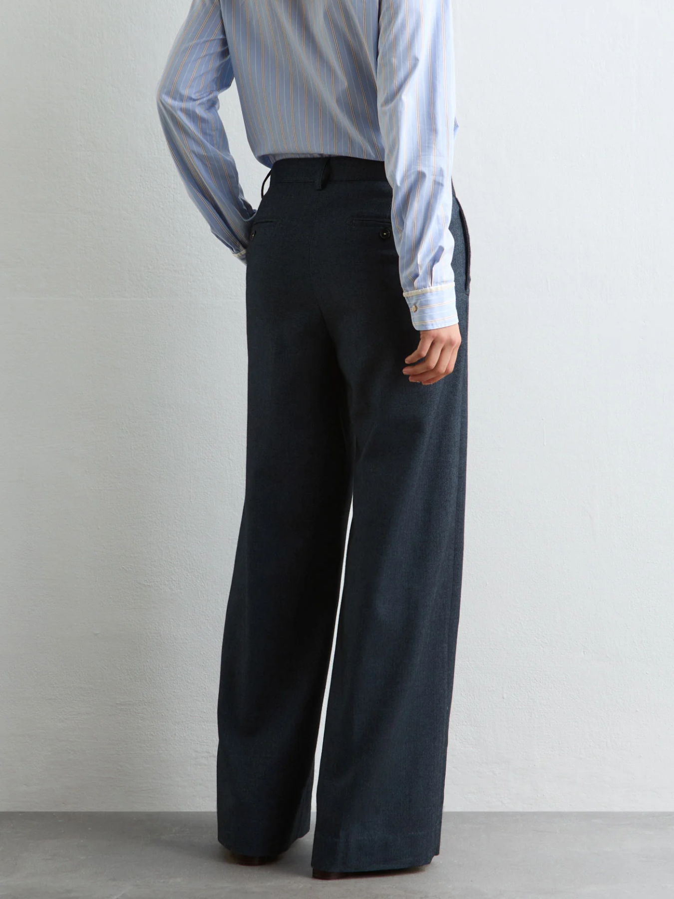 Massimo Alba-Lamia High-Waist Wide-Leg Pant - Blu-Pants-Boboli-Vancouver-Canada