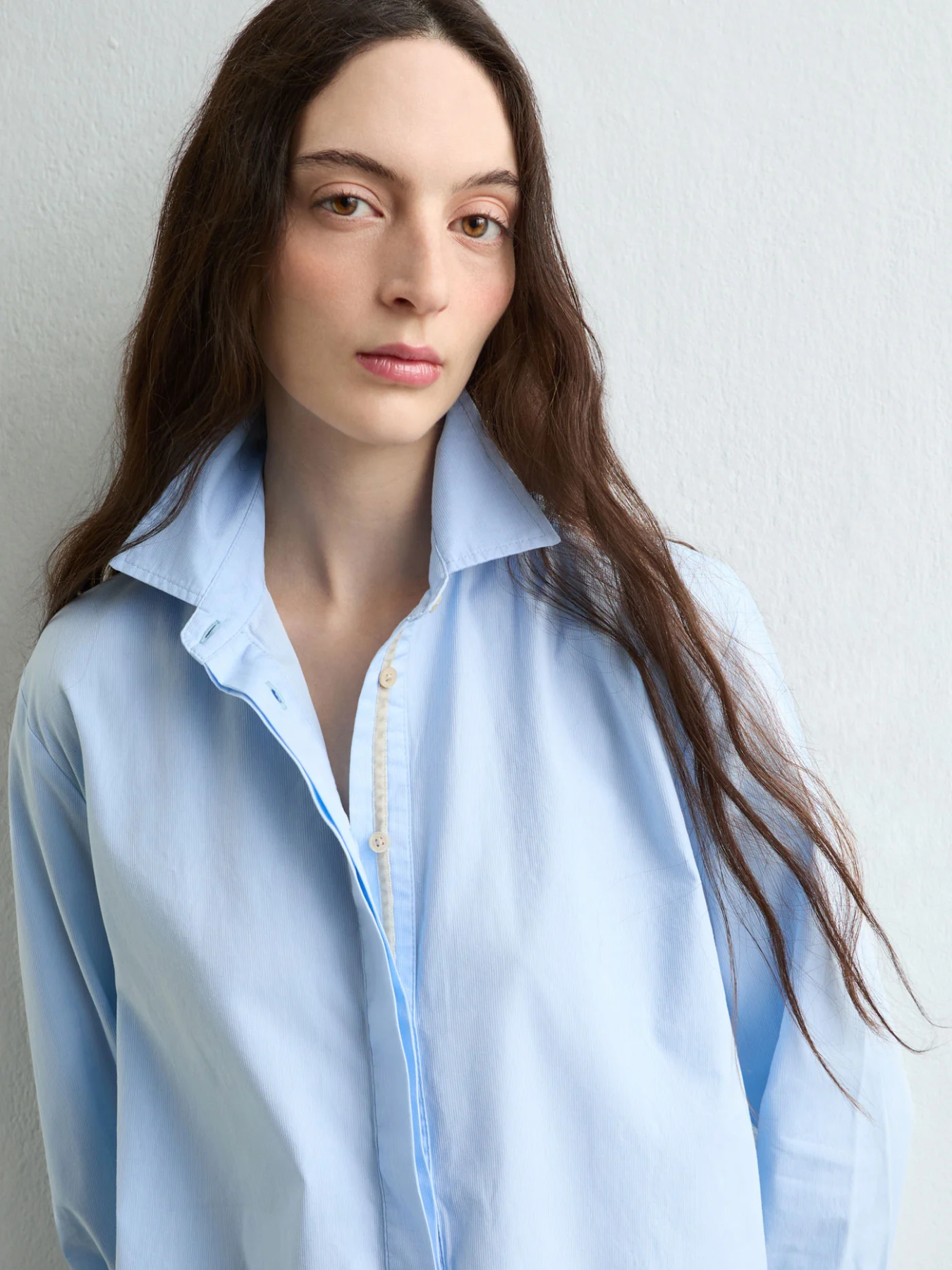 Massimo Alba-Marysol Polo Blouse - Sky-Blouses-Boboli-Vancouver-Canada