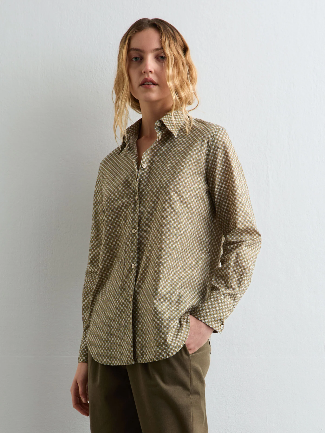 Massimo Alba-Selma Shirt - Nugget Gold-Shirts-Boboli-Vancouver-Canada