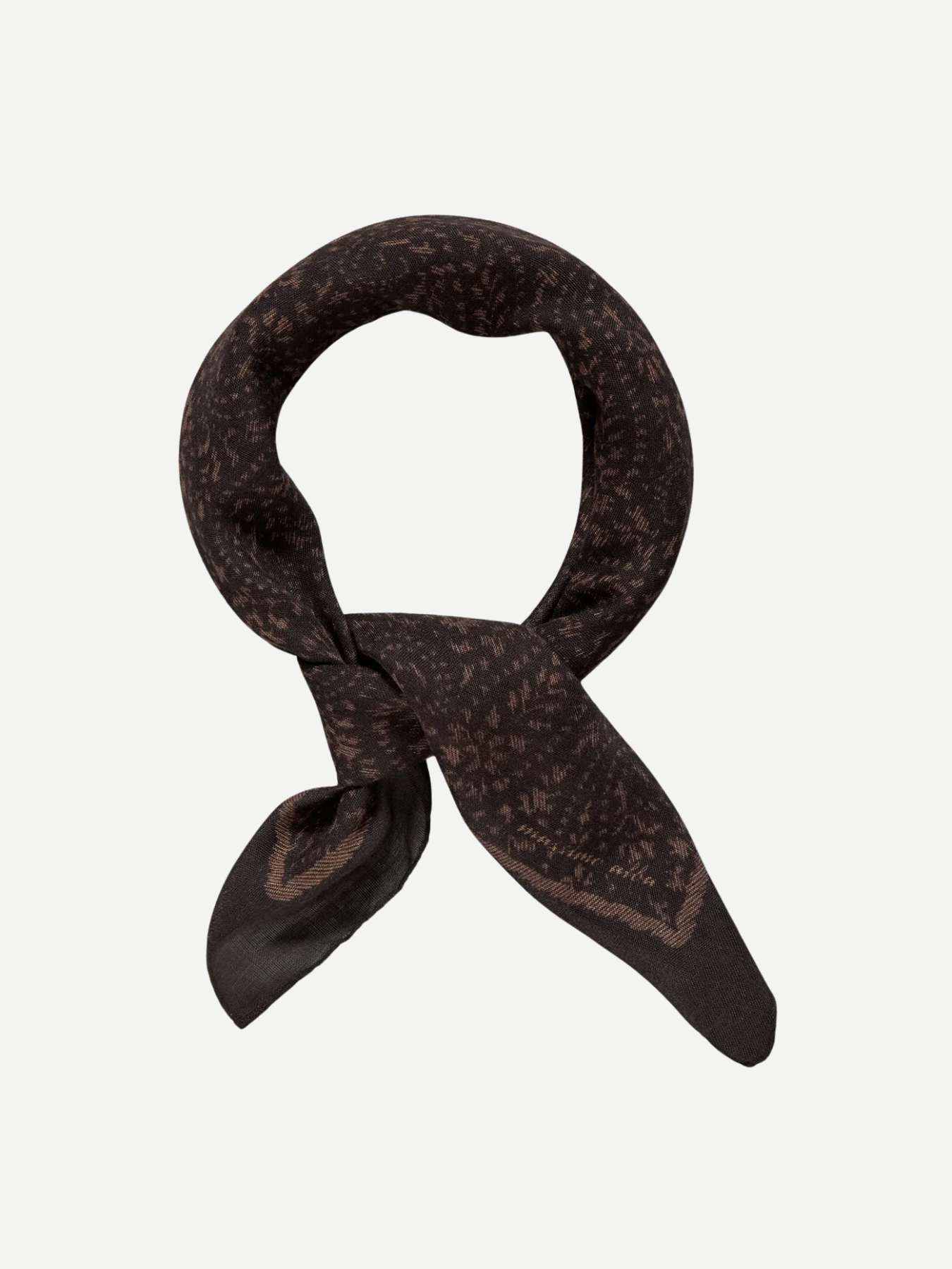 Massimo Alba-Bandana Floral 70X70 Cm - Chicory Coffee-Accessories-Boboli-Vancouver-Canada