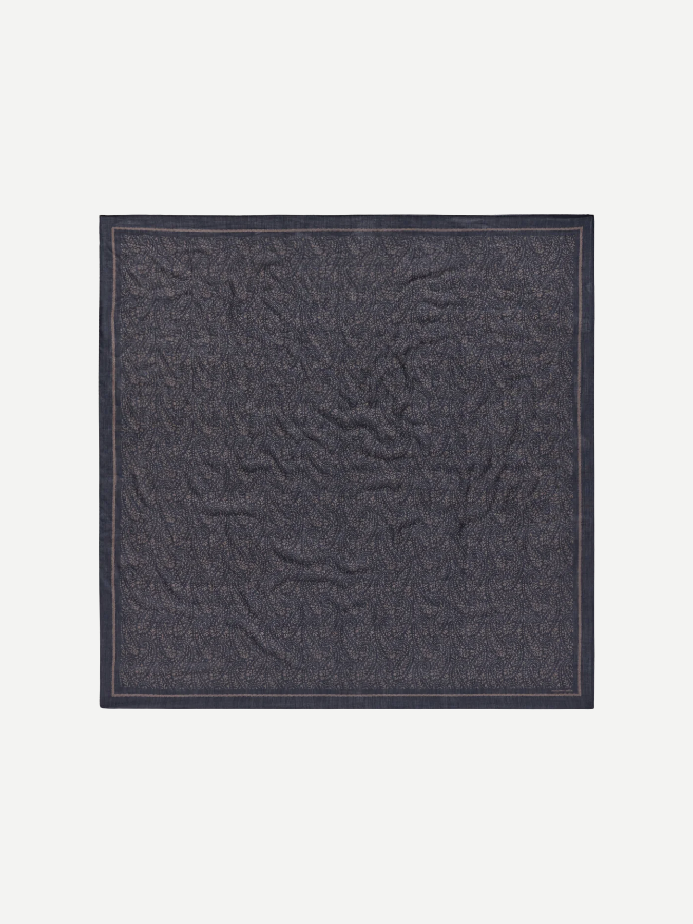 Massimo Alba-Stole Floral 135X135 Cm - Dark Blue-Accessories-Boboli-Vancouver-Canada