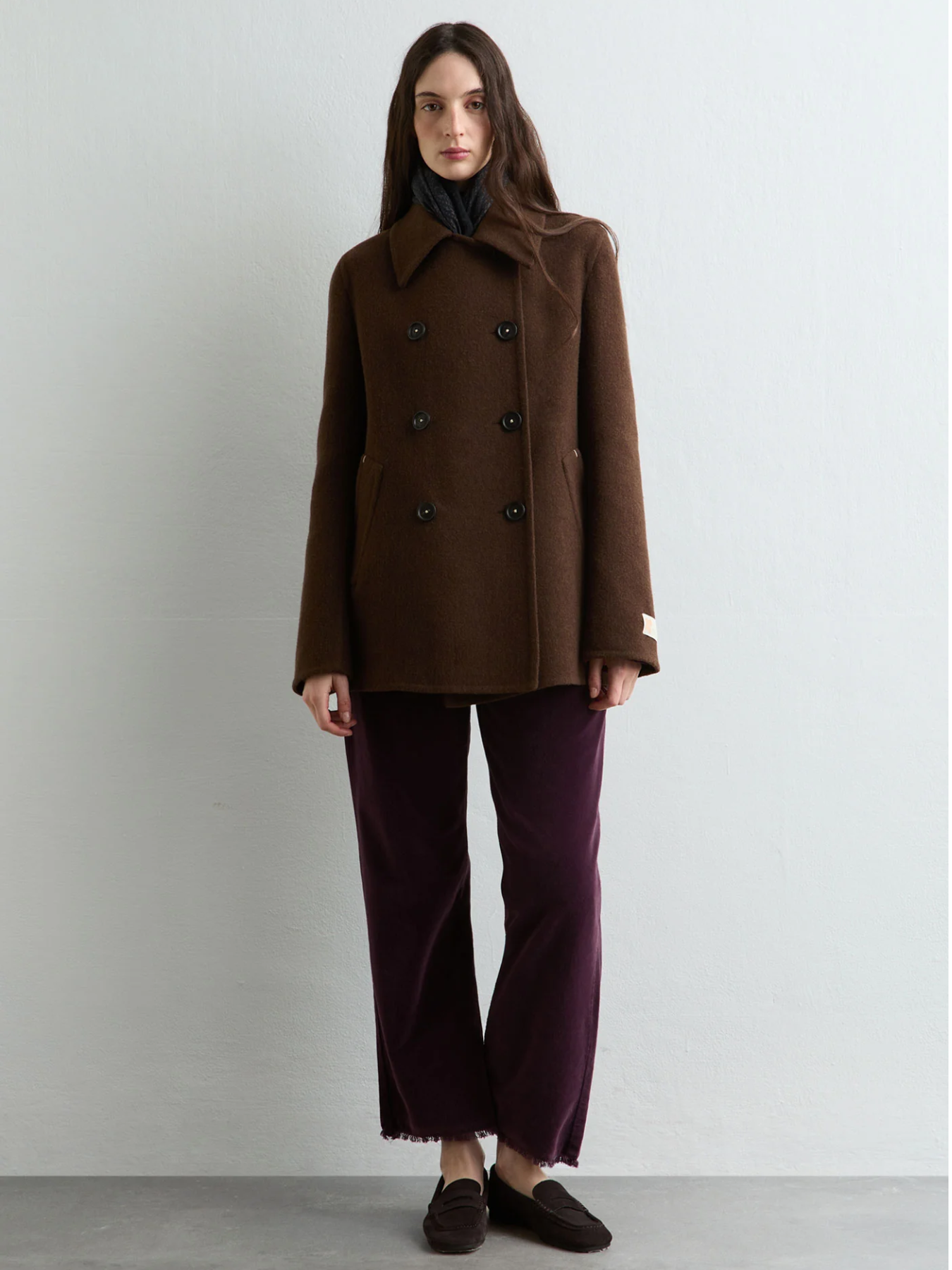 Massimo Alba-Anve Double Breasted Coat - Tibetan Brown-Coats-Boboli-Vancouver-Canada