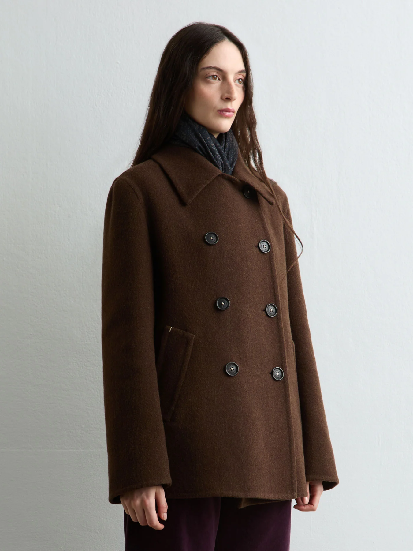 Massimo Alba-Anve Double Breasted Coat - Tibetan Brown-Coats-Boboli-Vancouver-Canada