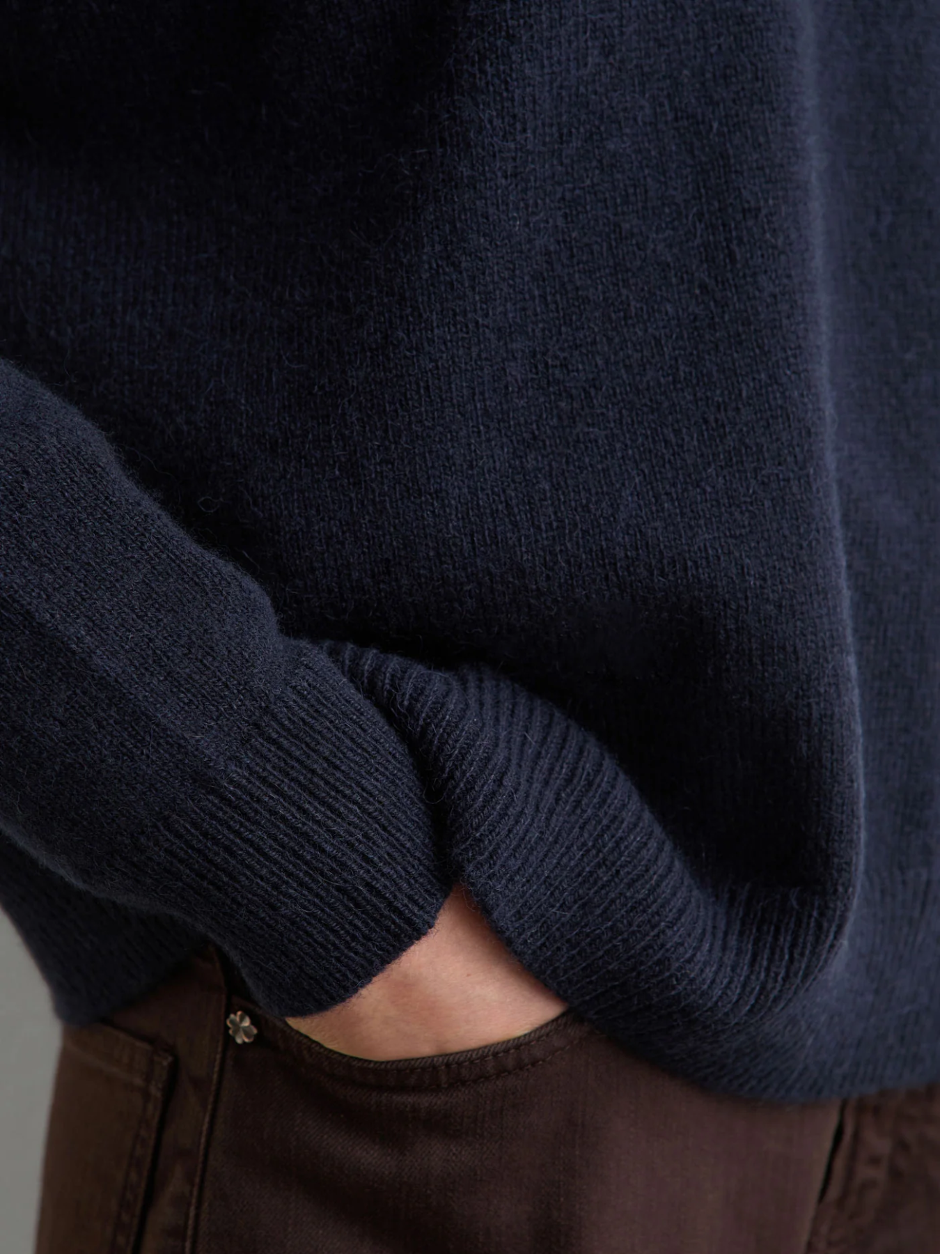 Massimo Alba-Francesca Round Neck Wool Sweater - Navy-Sweaters-Boboli-Vancouver-Canada