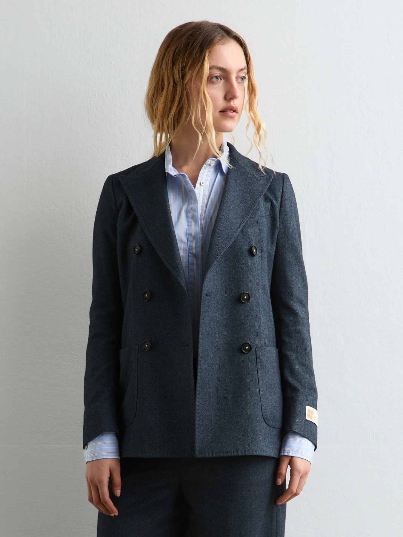 Massimo Alba-Carlotta Double-Breasted Jacket - Blu-Jackets-Boboli-Vancouver-Canada