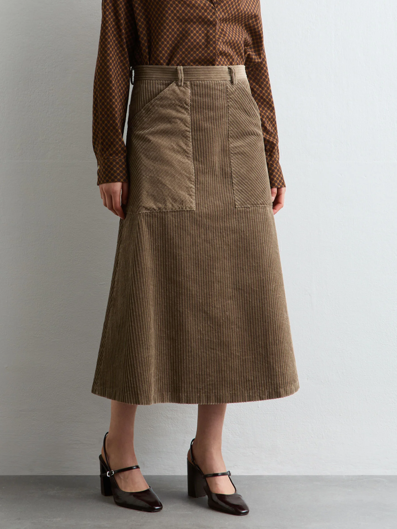 Massimo Alba-Rene Skirt - Taupe-Skirts-Boboli-Vancouver-Canada