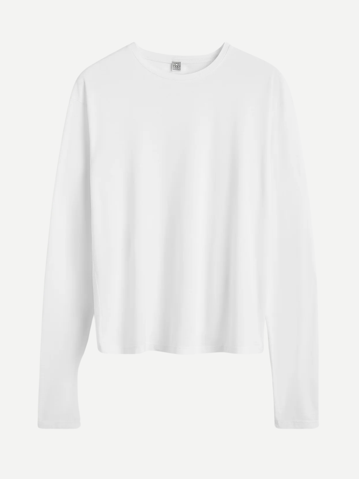 Toteme-Classic Long-Sleeve Tee - White-T-Shirts-Boboli-Vancouver-Canada