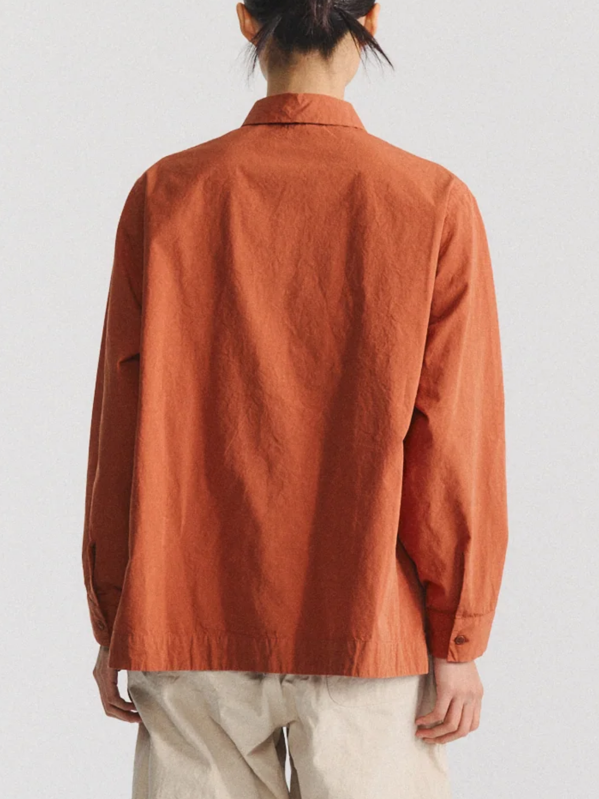 Casey Casey-Biggy Paper Cotton Shirt - Brick-Blouses-Boboli-Vancouver-Canada