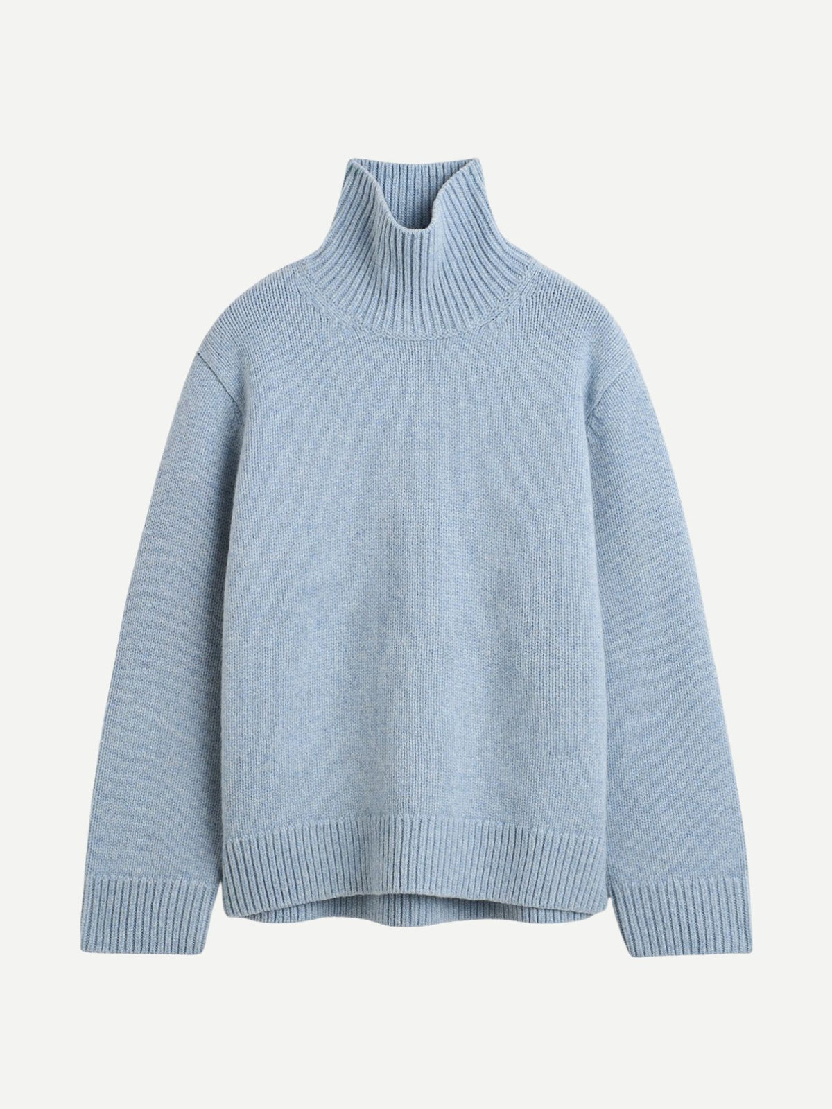 Toteme-Oversized Lambswool Turtleneck - Vintage Blue-Sweaters-Boboli-Vancouver-Canada