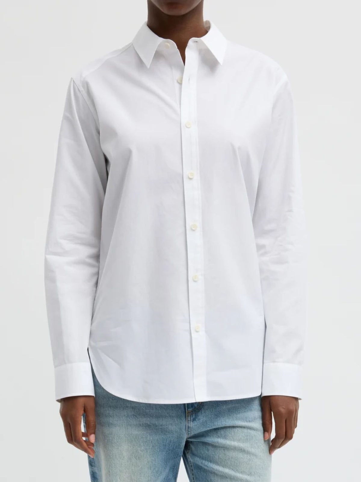Tibi-New Shirting Charlie Mens Slim Shirt - White-Shirts-Boboli-Vancouver-Canada