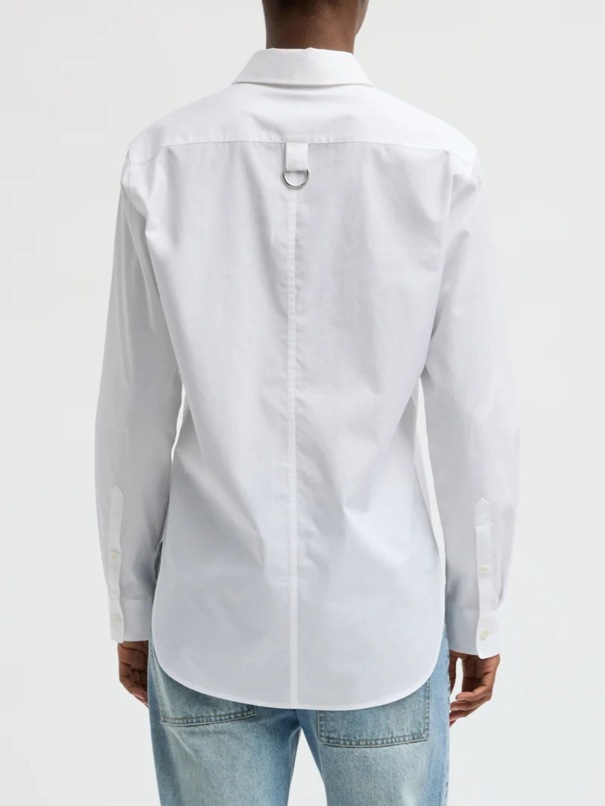Tibi-New Shirting Charlie Mens Slim Shirt - White-Shirts-Boboli-Vancouver-Canada