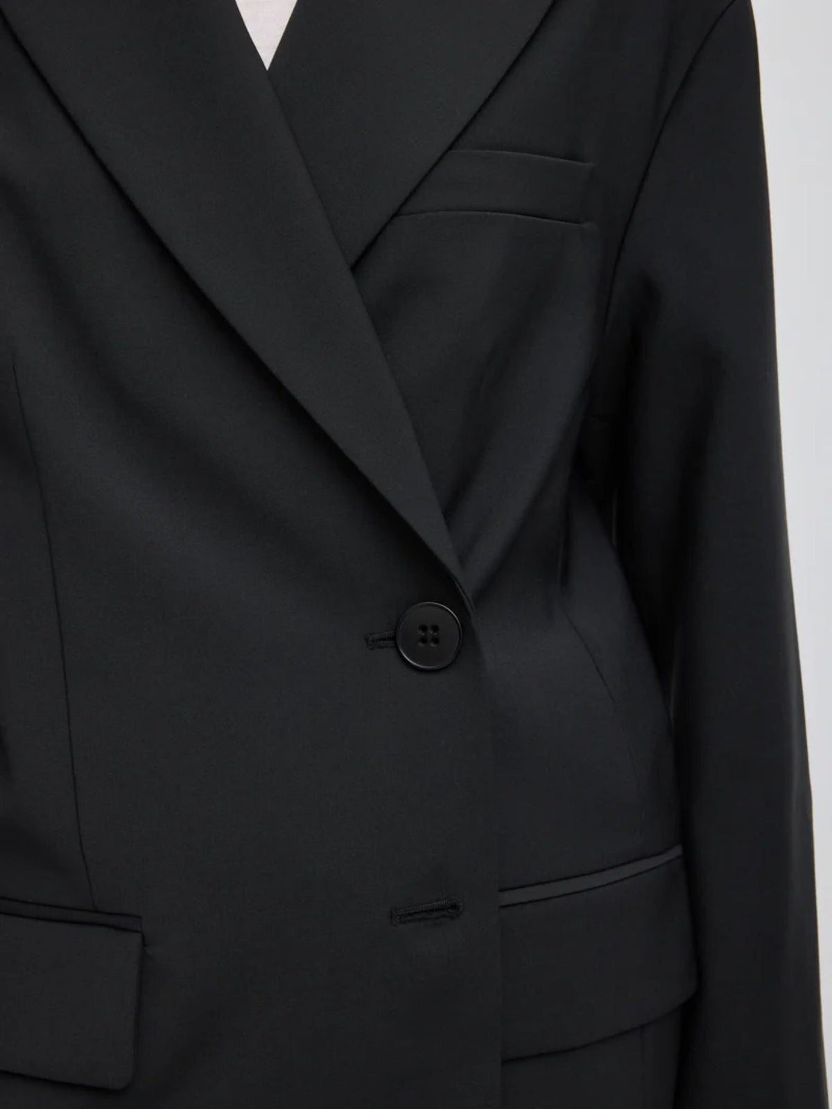 Tibi-Tropical Wool Liam Blazer - Black-Blazers-Boboli-Vancouver-Canada
