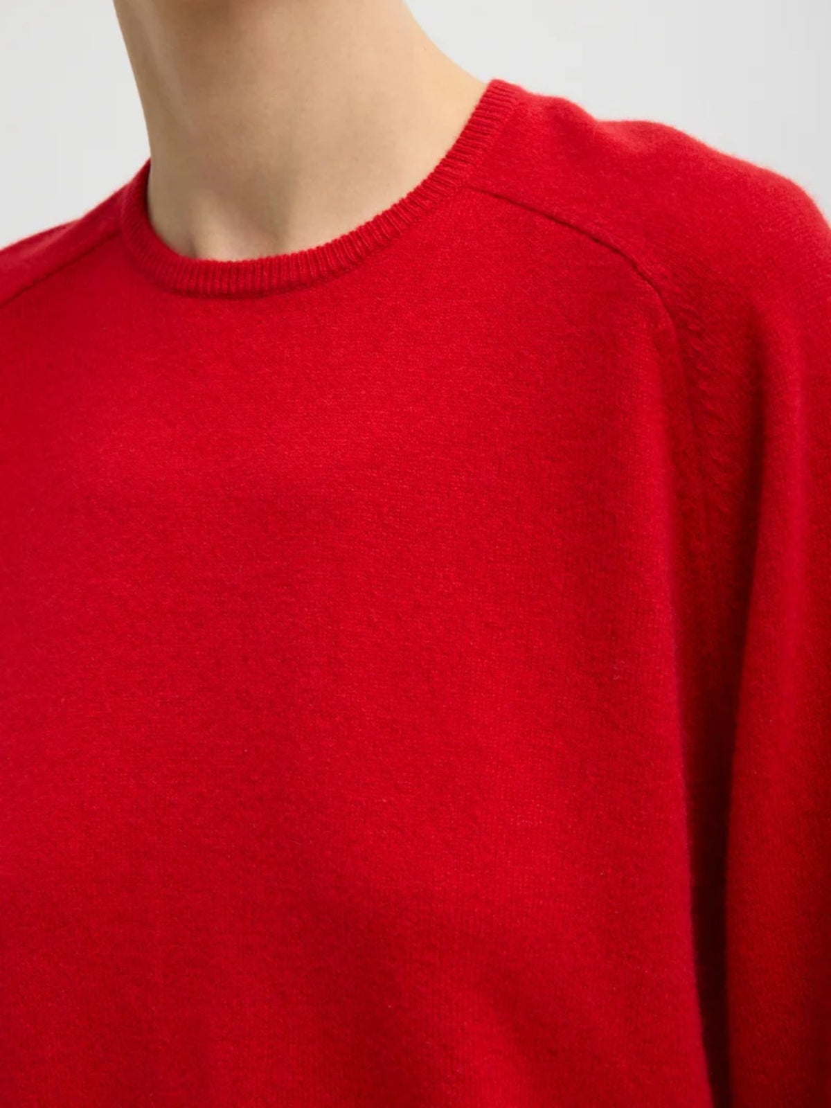 Tibi-Feather Weight Cashmere Crewneck Sweater - Red-Sweaters-Boboli-Vancouver-Canada