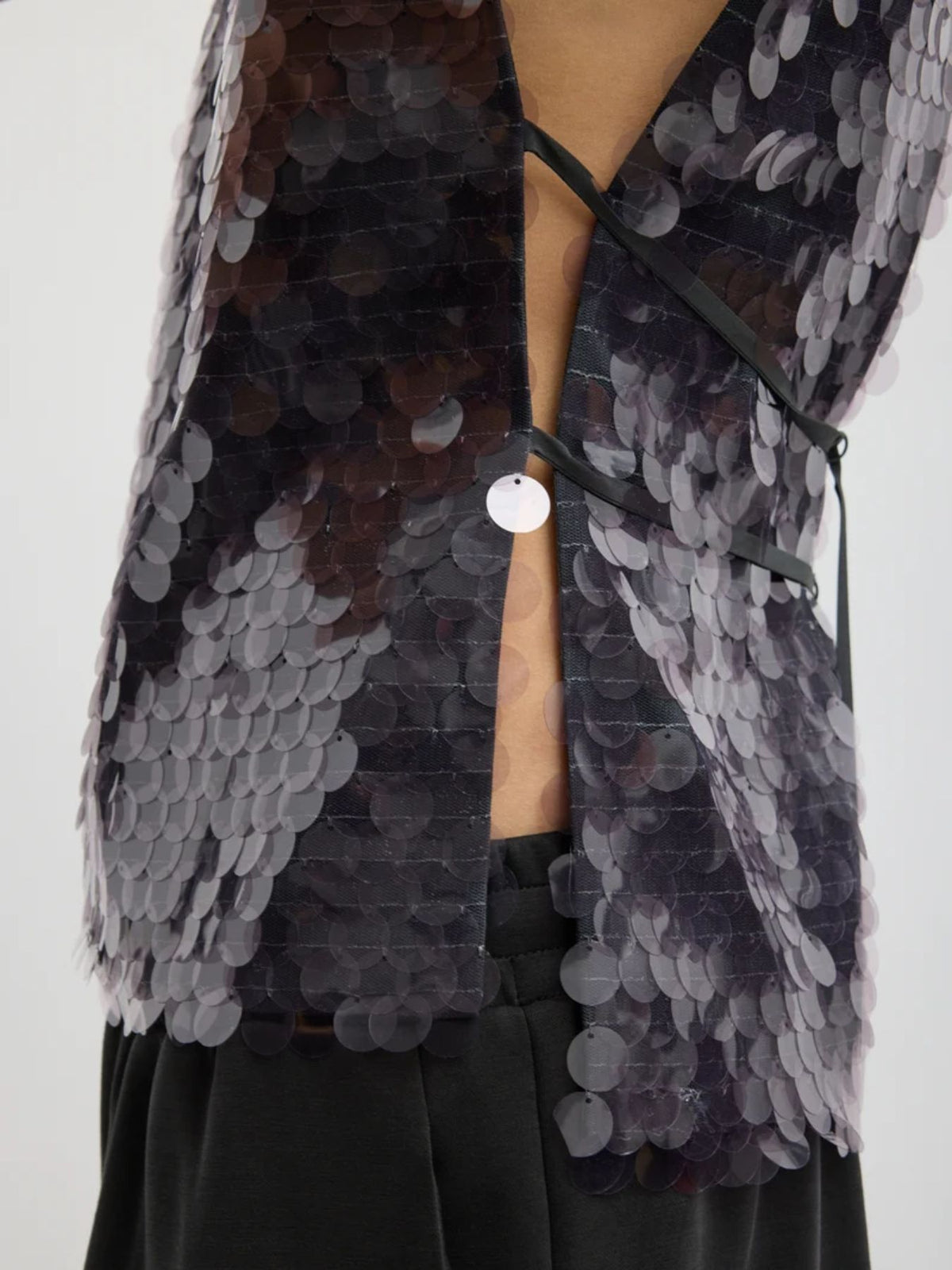 Tibi-Pastille Bib Top - Lavender Grey-Tops-Boboli-Vancouver-Canada