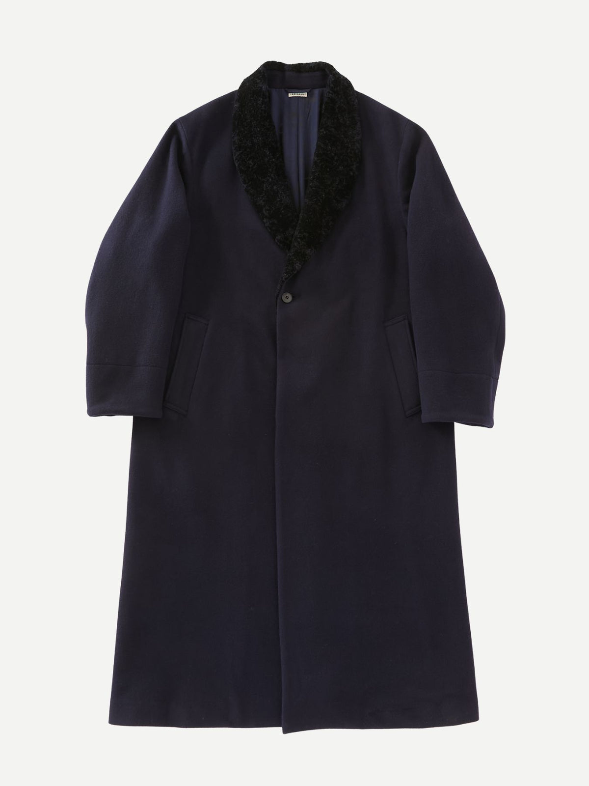 Blue Blue Japan-Mens Knitted Cashmere Mixed Fleece Wrap Coat-Dark Navy-Coats-Boboli-Vancouver-Canada
