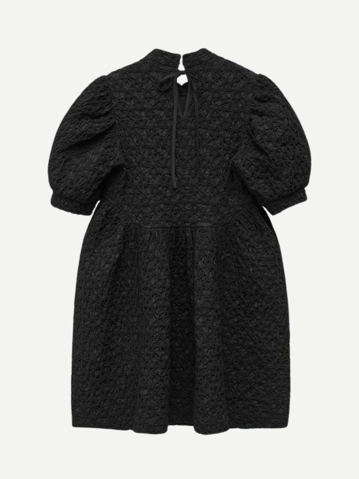 Cecilie Bahnsen-Dress Fleur Cotton Smock - Black-Dresses-Boboli-Vancouver-Canada