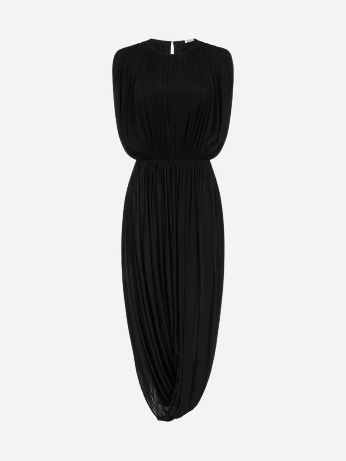 FFORME-Leonora Draped Column Jersey Dress-Black-Dresses-Boboli-Vancouver-Canada
