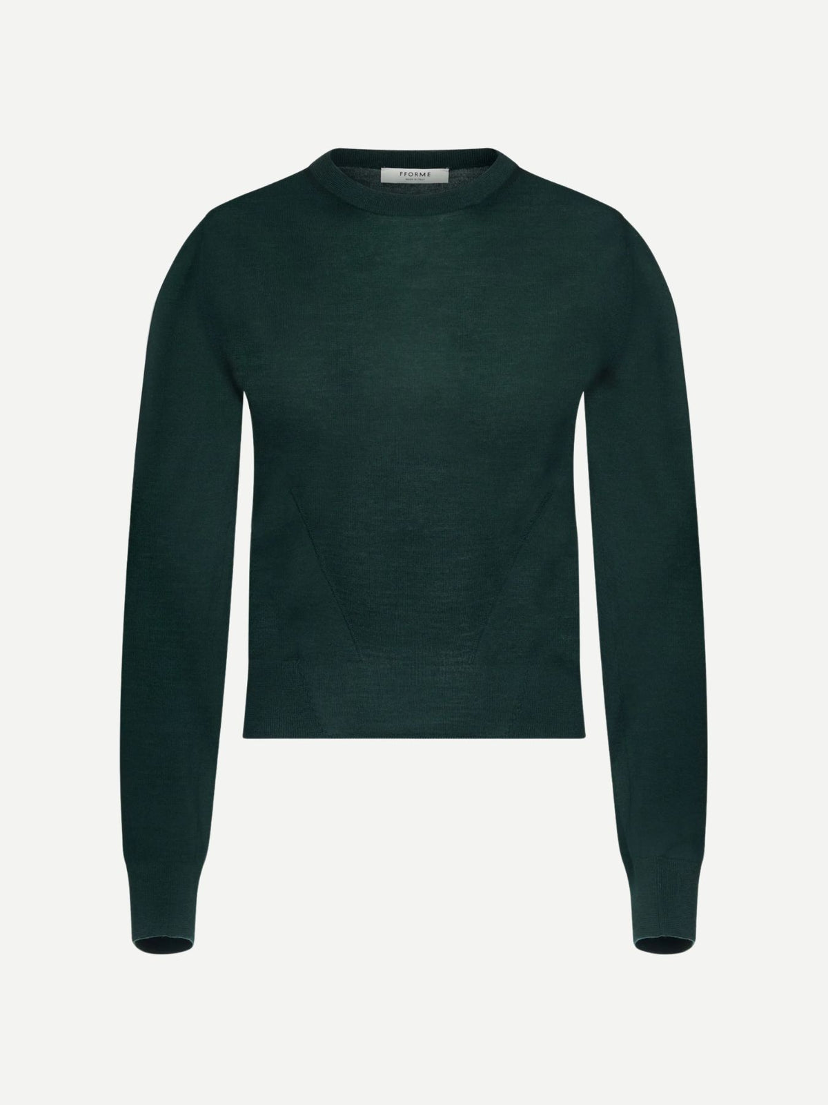 FFORME-Mitchell Light Merino Crew Neck Sweater-Evergreen-Sweaters-Boboli-Vancouver-Canada