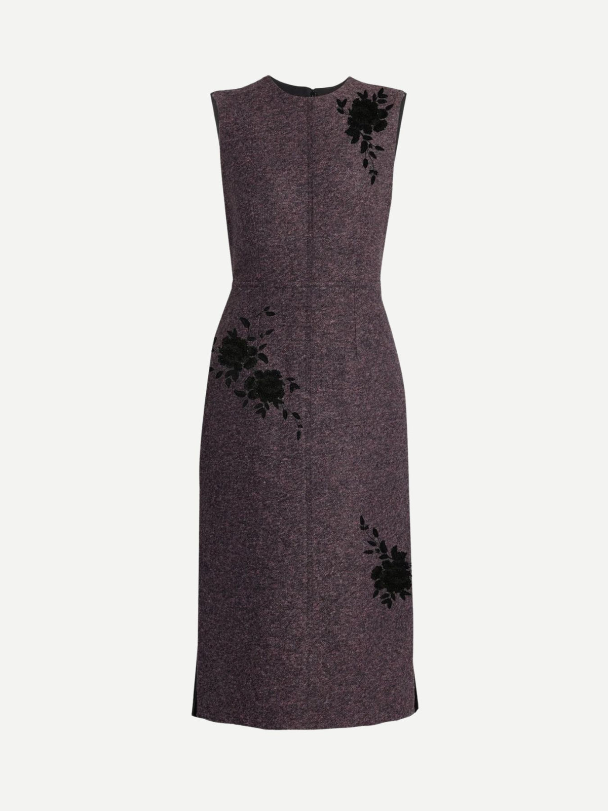 Erdem-Speckled Wool Sleeveless Midi Dress - BlackPink-Dresses-Boboli-Vancouver-Canada