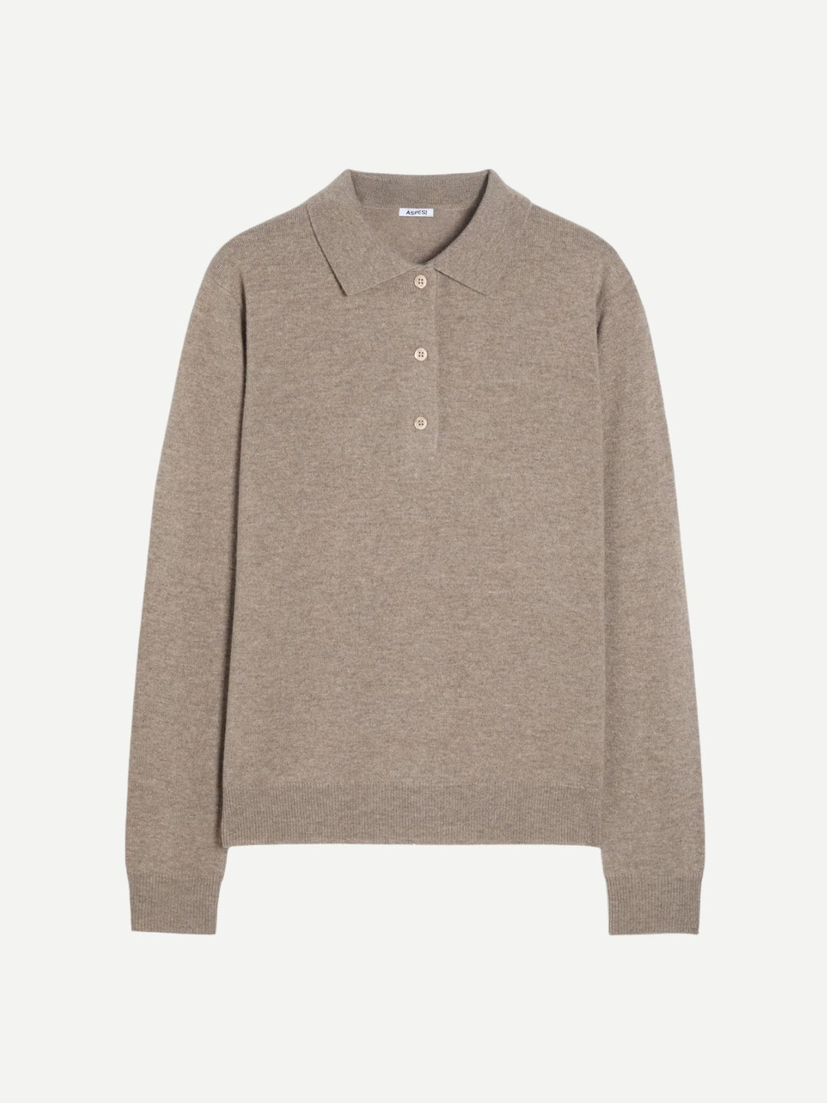 Aspesi-L's Knit Polo - Dove Grey-Sweaters-Boboli-Vancouver-Canada