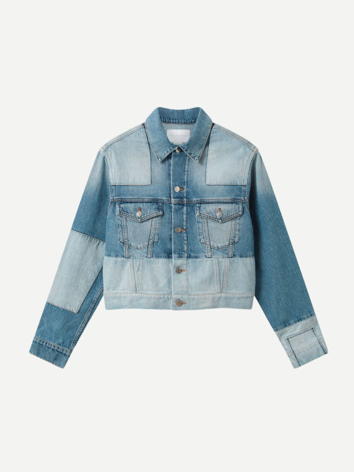Stella McCartney-Patchwork Denim Jacket - Two Tone Denim-Jackets-Boboli-Vancouver-Canada