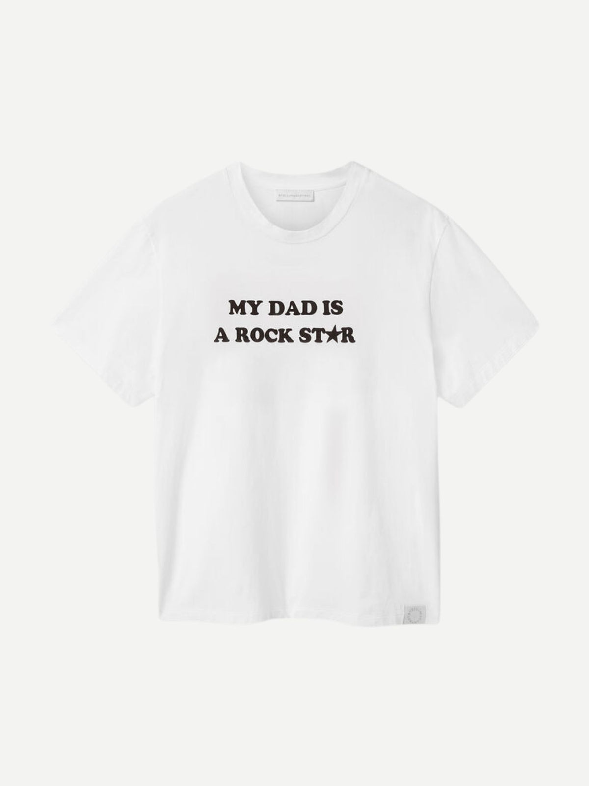 Stella McCartney-My Dad Is A RockstarT Shirt - Pure White-T-Shirts-Boboli-Vancouver-Canada