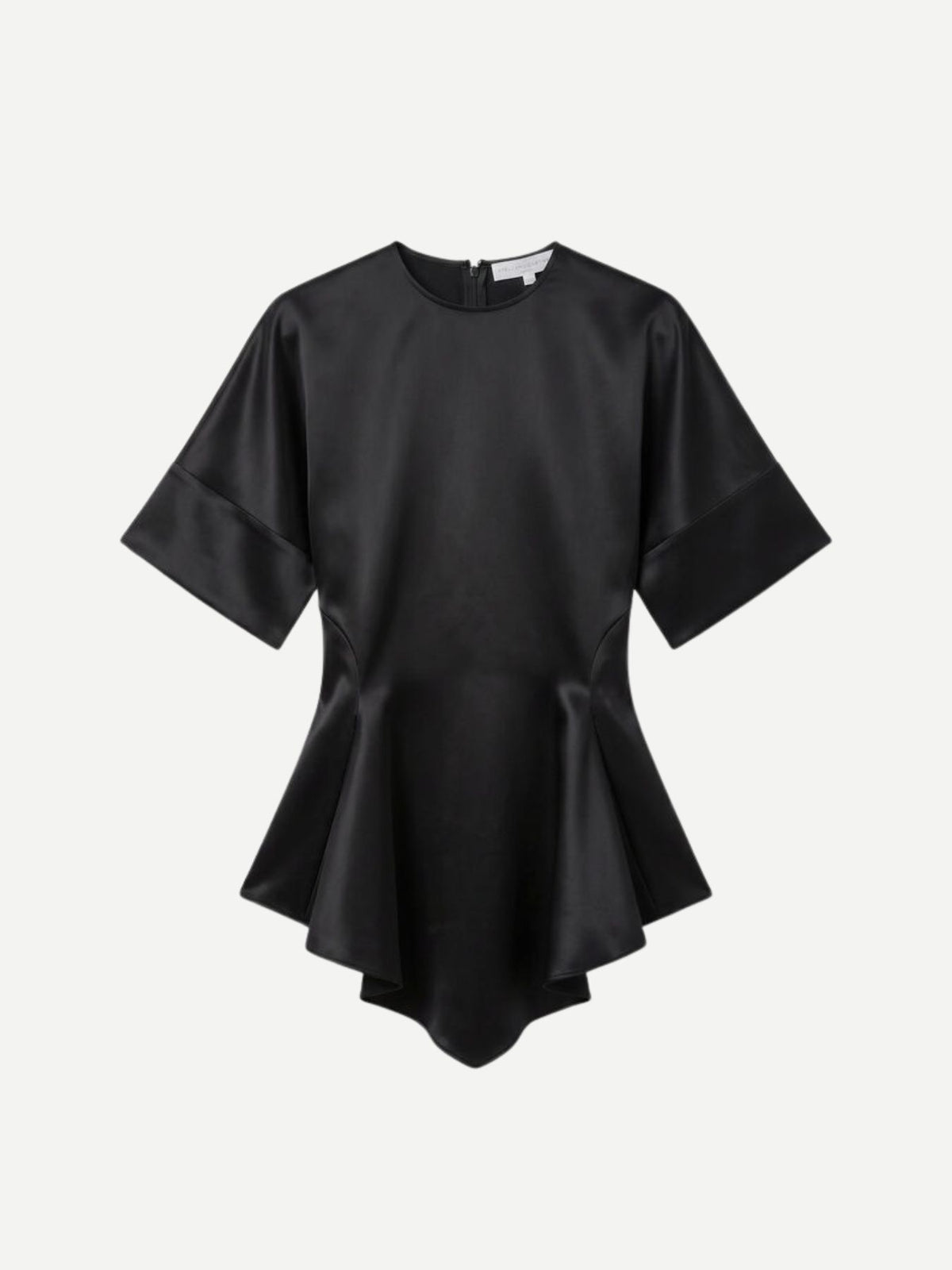 Stella McCartney-Ruffled Satin Top - Black-Tops-Boboli-Vancouver-Canada