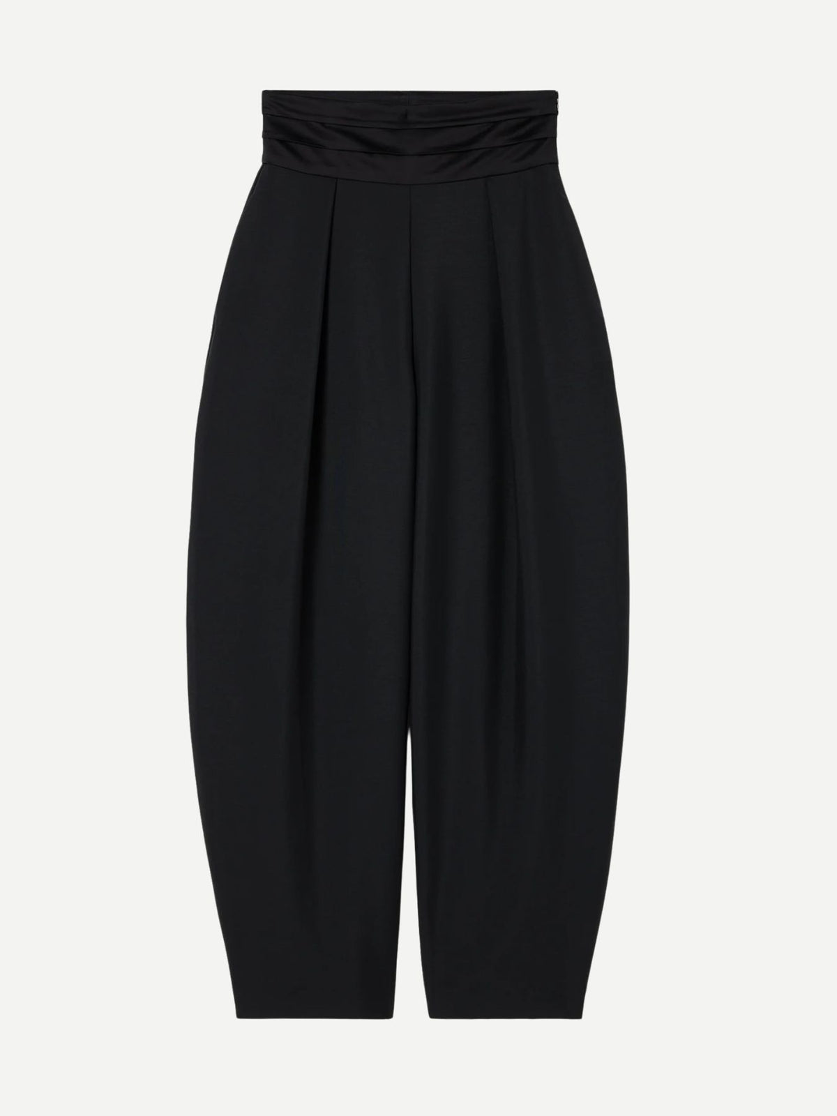 Rohe-Puck - Sculptural Cumberband Trousers - Black-Pants-Boboli-Vancouver-Canada