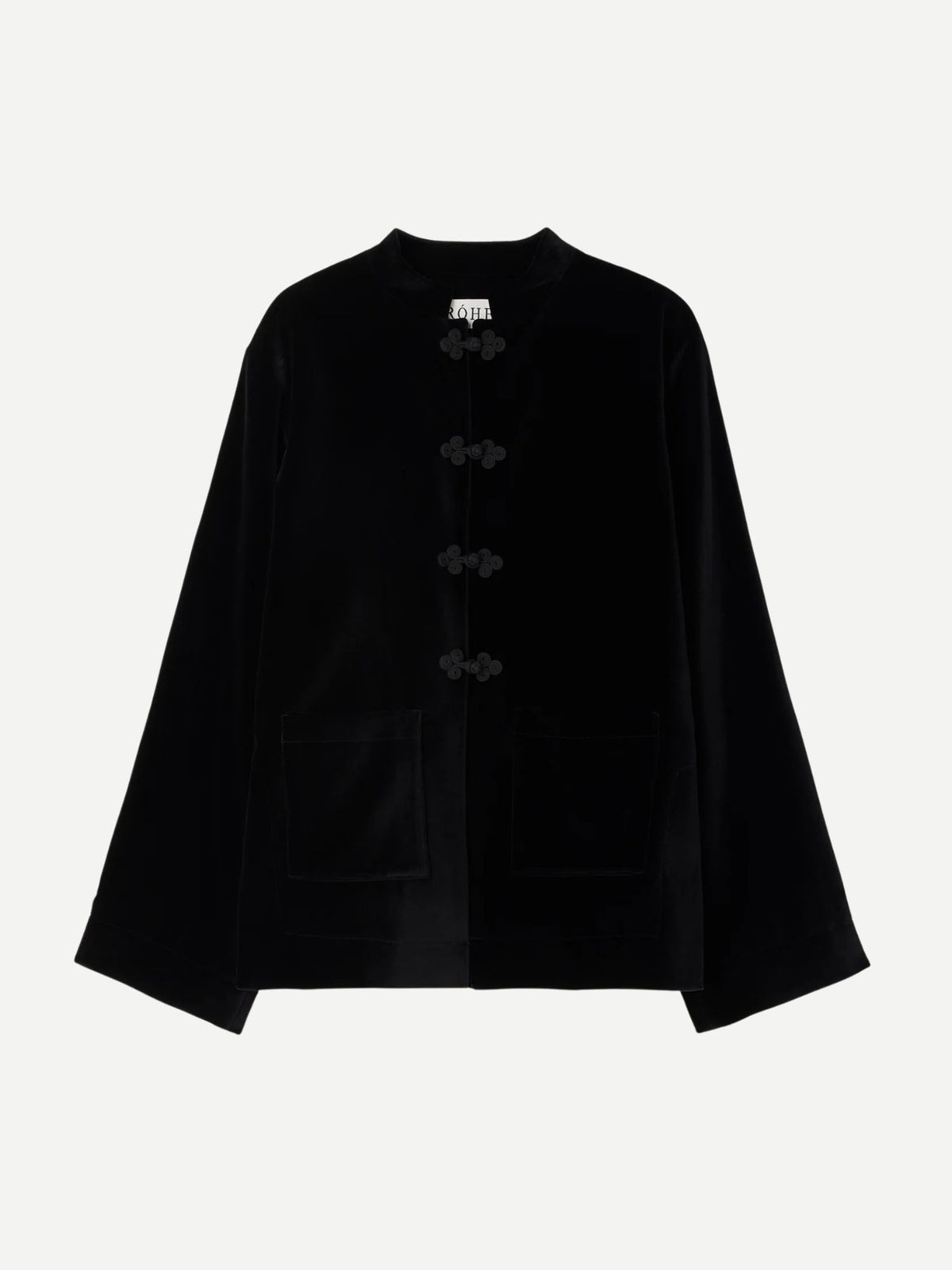 Rohe-Pankou Closure Velvet Jacket - Black-Jackets-Boboli-Vancouver-Canada