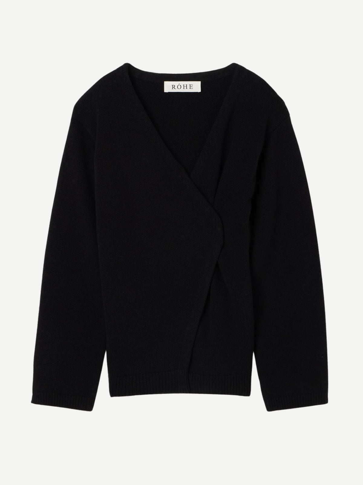 Rohe-Off-Shoulder Wrap Cardigan - Black-Cardigans-Boboli-Vancouver-Canada