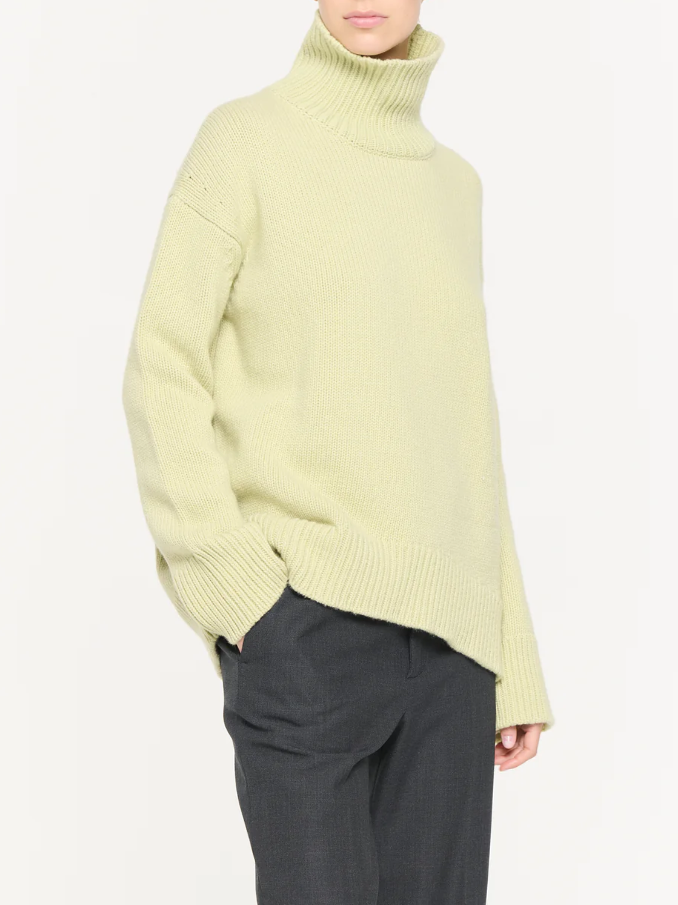 Plan C-Cashmere Turtleneck Sweater - Pistachio-Sweaters-Boboli-Vancouver-Canada