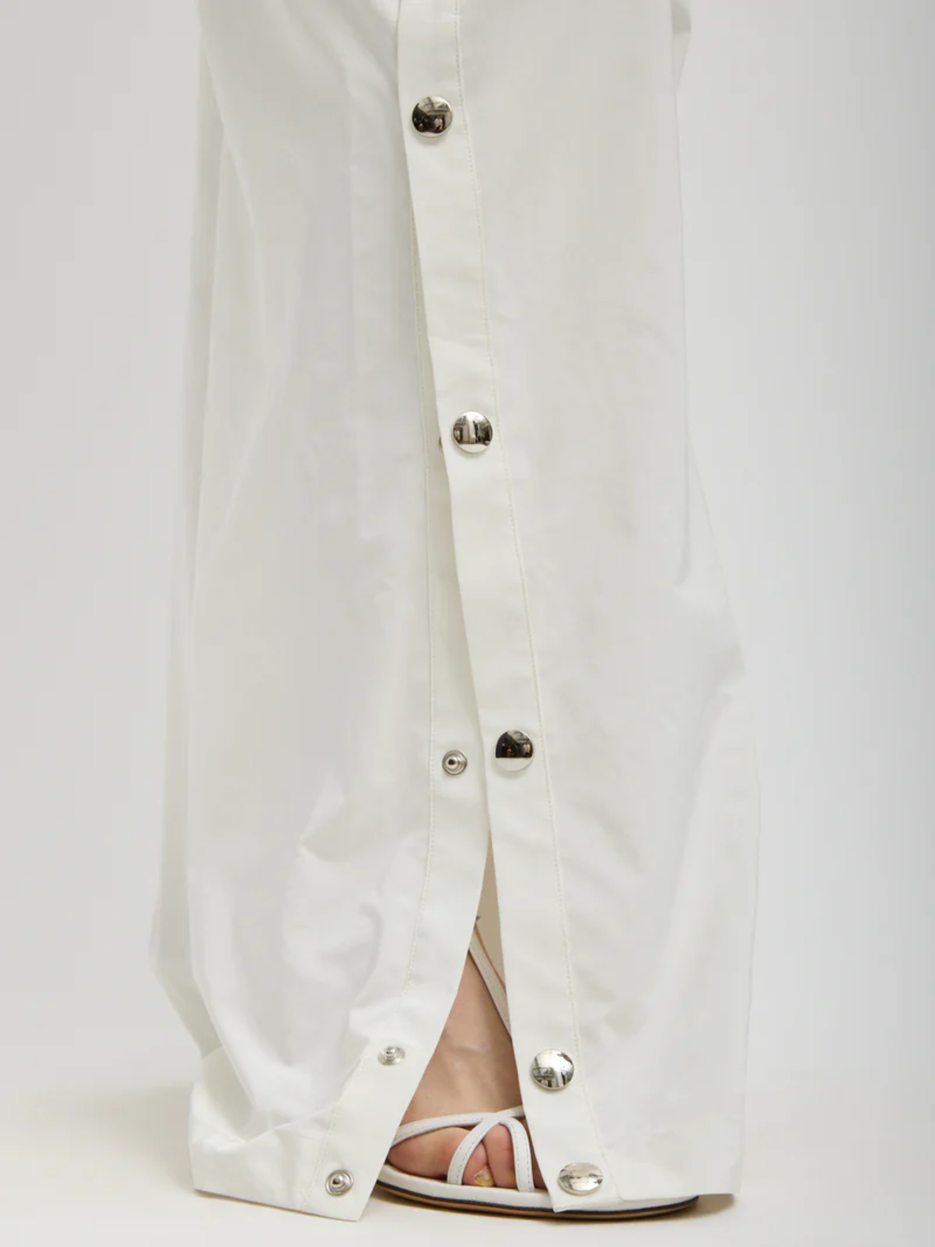 Tibi-Nylon Snap Pull On Jogger - White-Pants-Boboli-Vancouver-Canada
