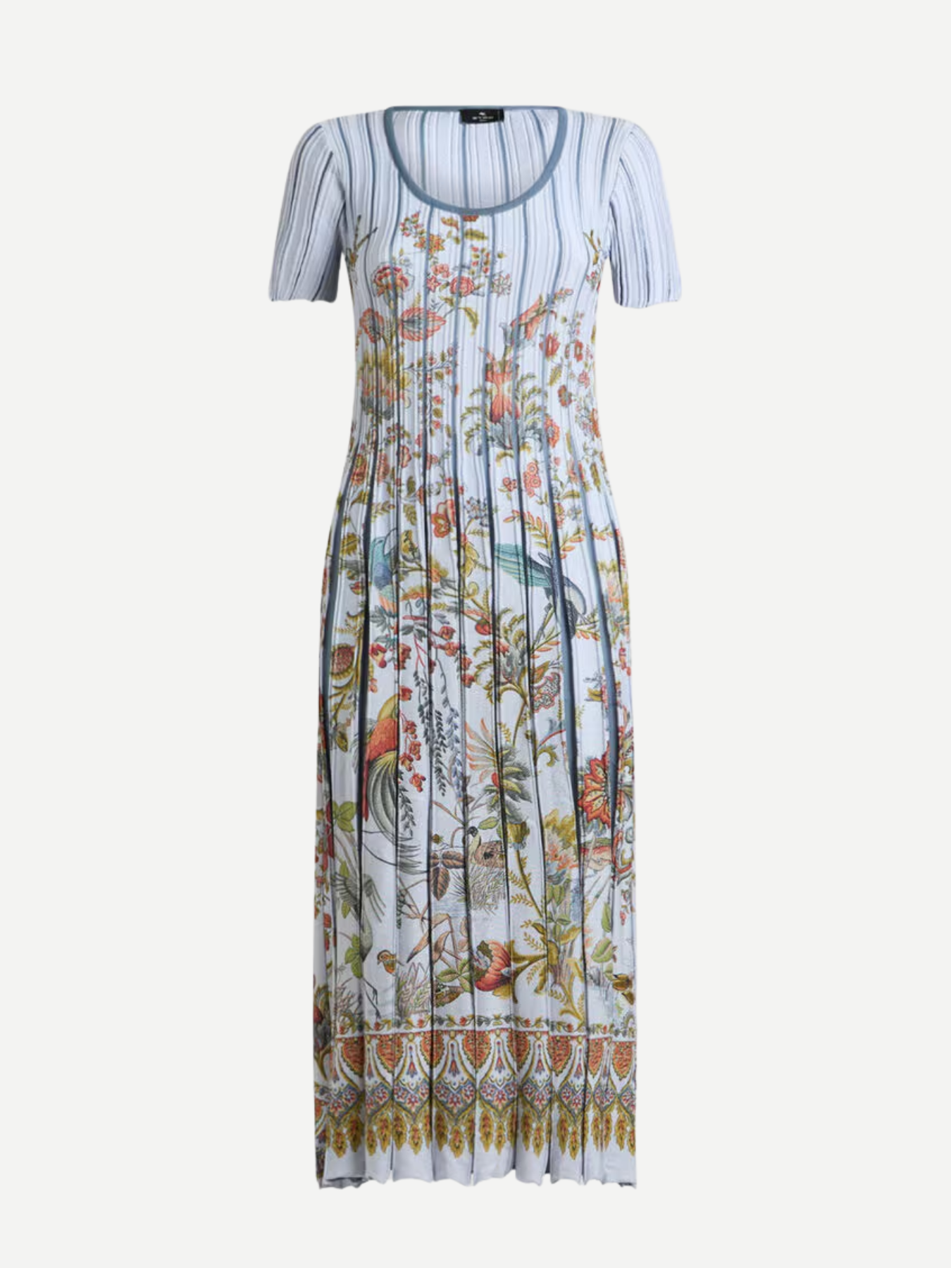 Etro-Maxi Knit Dress w/Pleats - Multi-Dresses-Boboli-Vancouver-Canada