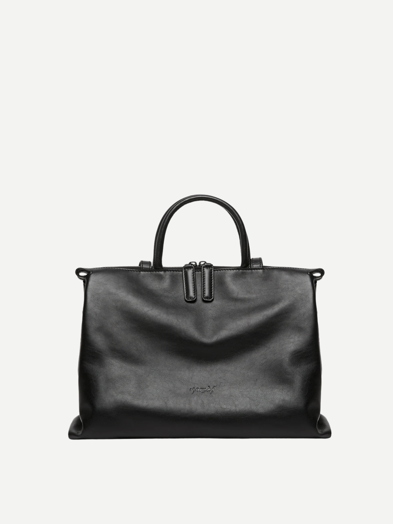 Marsell-4 Dritta Leather Shoulder Bag - Black-Bags-Boboli-Vancouver-Canada