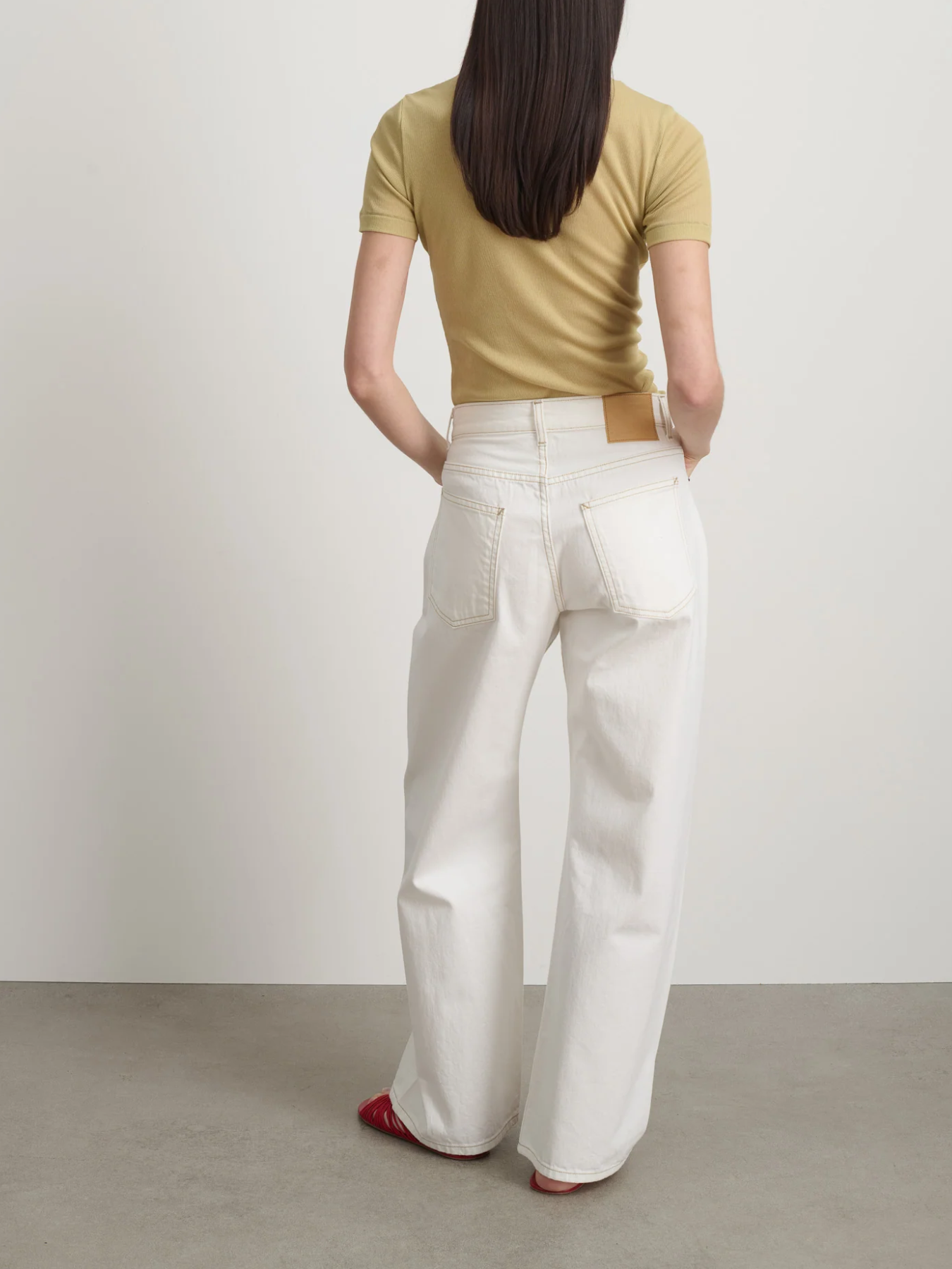 B Sides-Floppy Jean - Chalk White-Pants-Boboli-Vancouver-Canada
