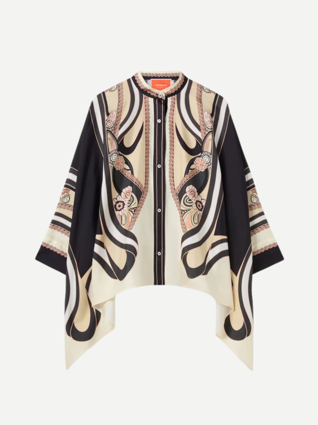 La DoubleJ-Foulard Shirt Placée - Pale Pink-Shirts-Boboli-Vancouver-Canada